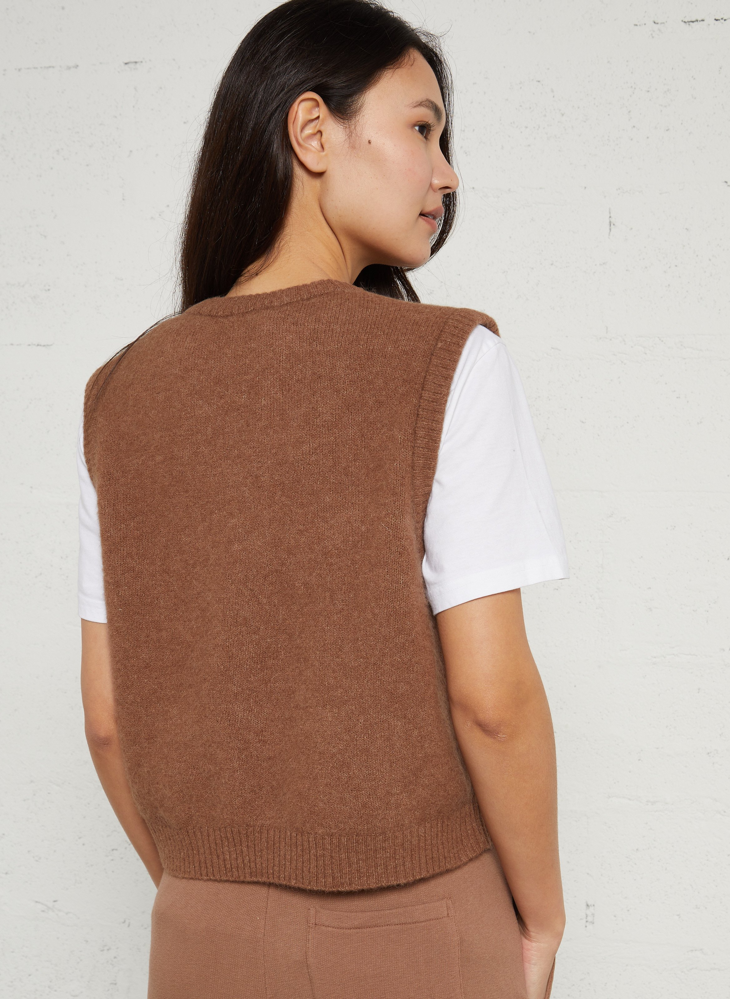 Pull oversize en maille vitow AMERICAN VINTAGE Marron