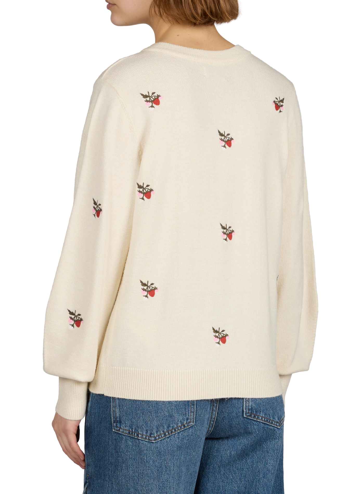 Cardigan avec broderie à motif OBJECT Beige