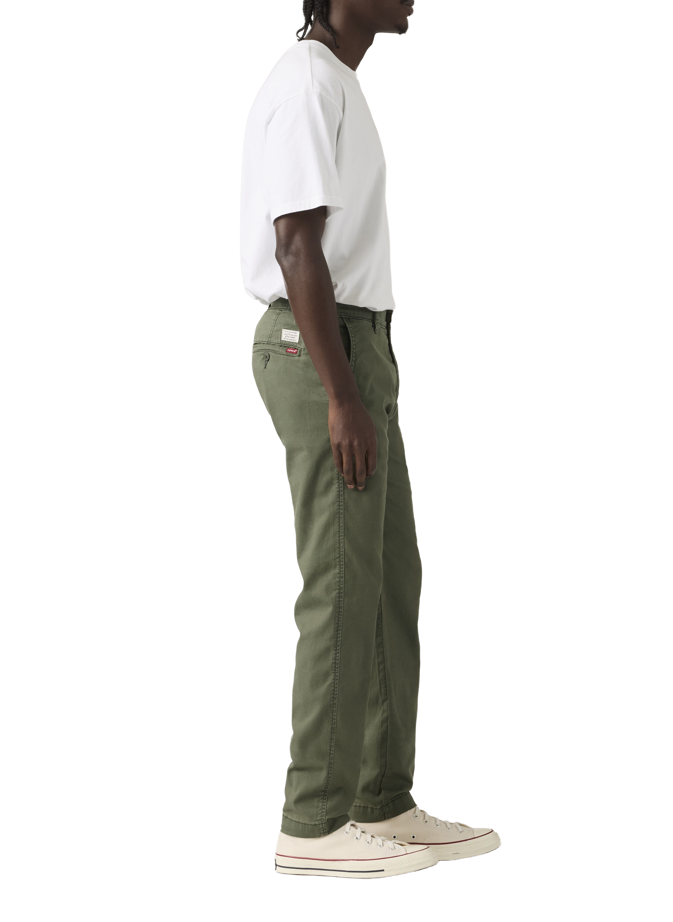 Straight pants in cotton and linen blend LEVI'S Green