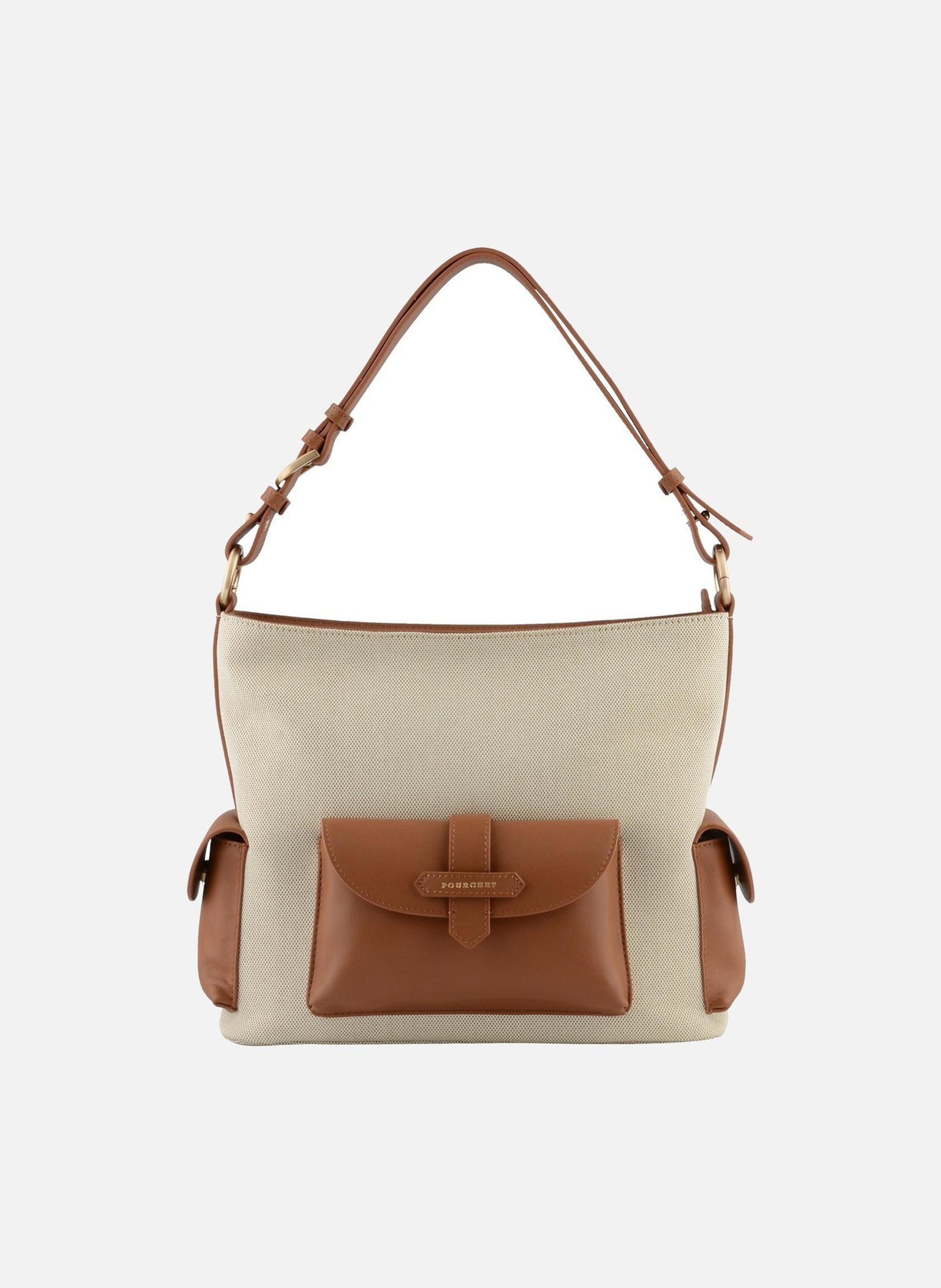 Reporter coton | sac porté épaule POURCHET Doré