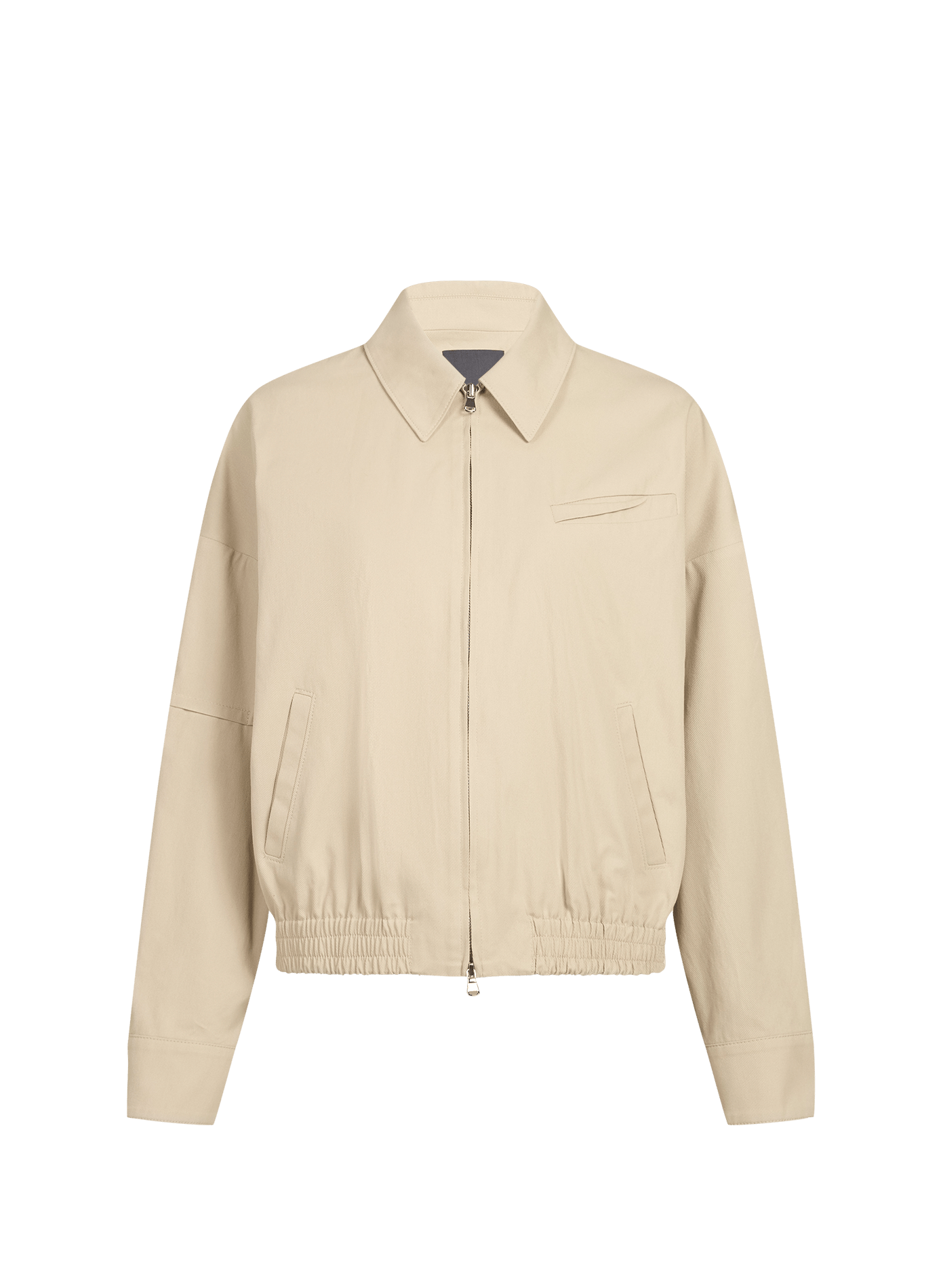 Veste unie col classique en coton TIBI Beige