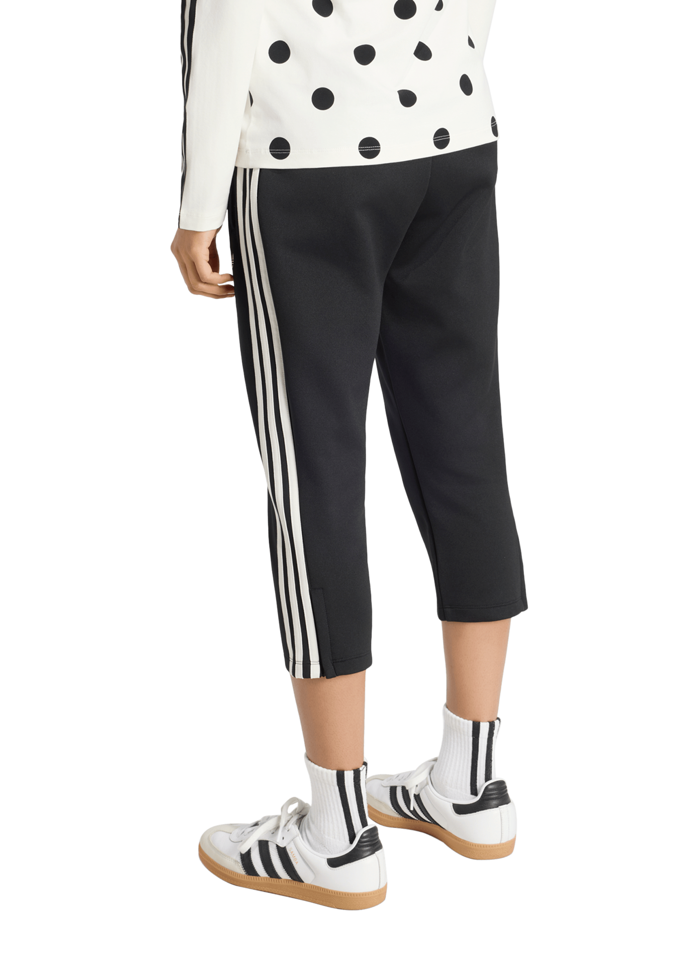 Pantacourt de survêtement en coton mélangé ADIDAS Noir