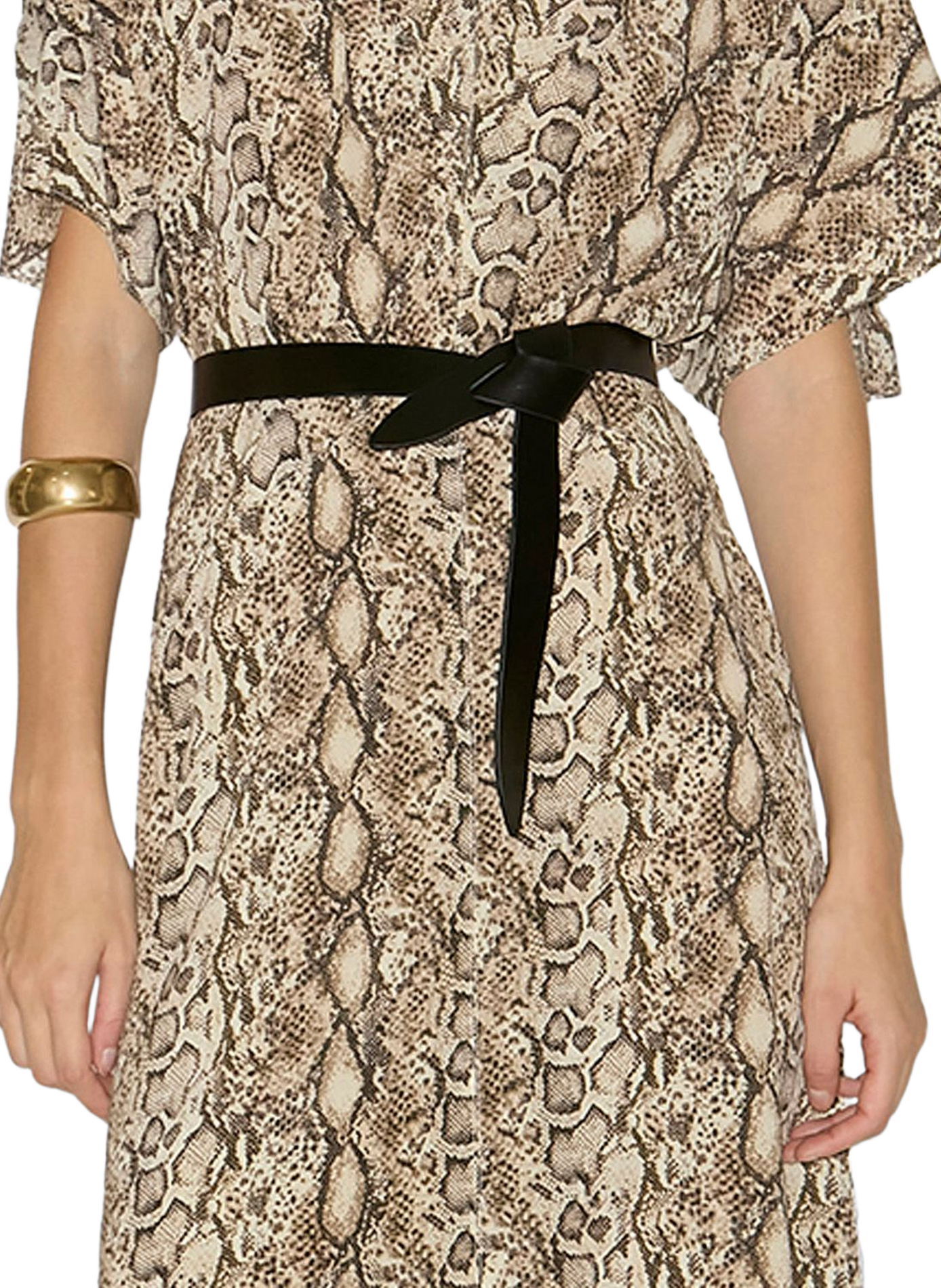 Ceinture Lecce à nouer en cuir ISABEL MARANT Noir