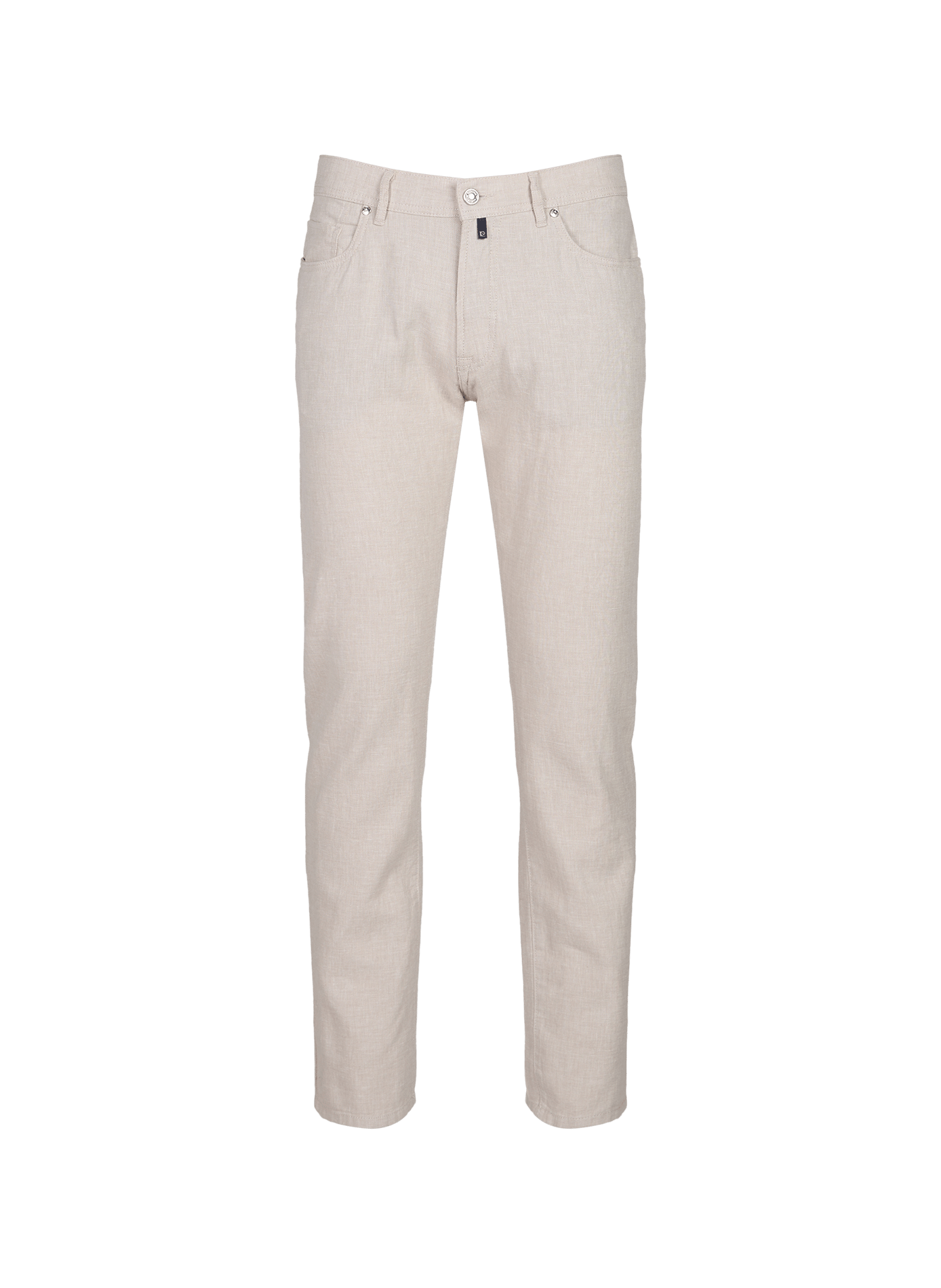 Regular fit pants in cotton and linen PIERRE CARDIN Blue
