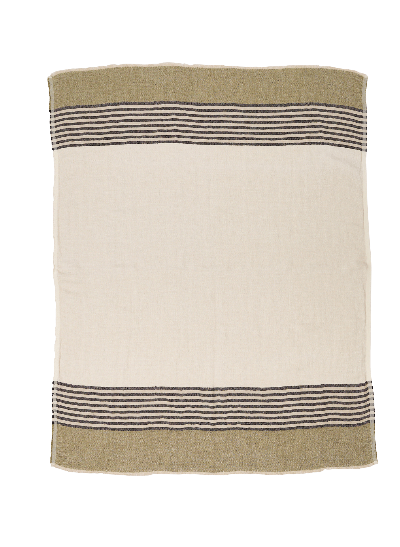 Linen plaid AU PRINTEMPS PARIS Khaki