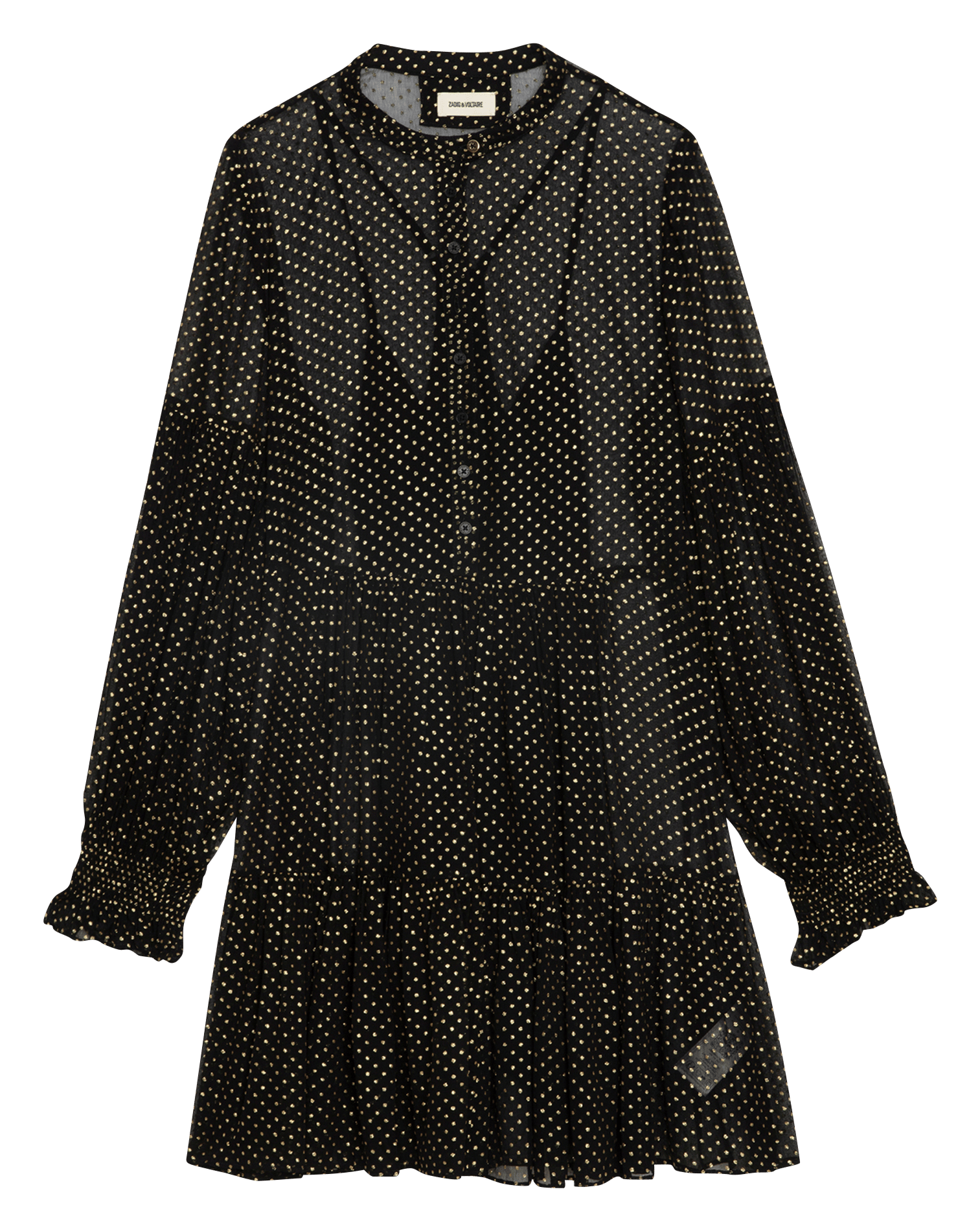 Robe courte transparente randy ZADIG&VOLTAIRE Noir