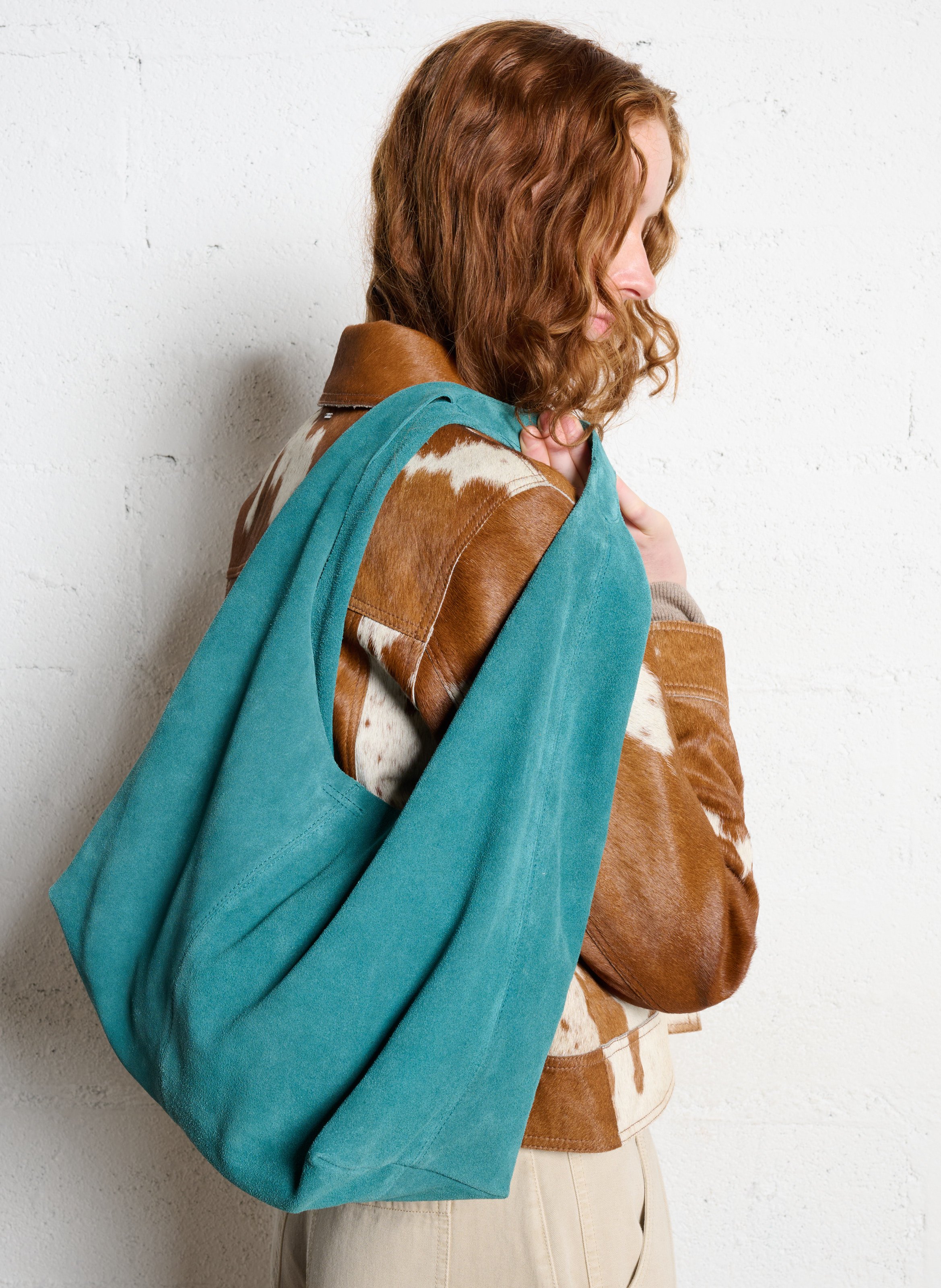 Cabas en cuir hobo m IKKS Vert