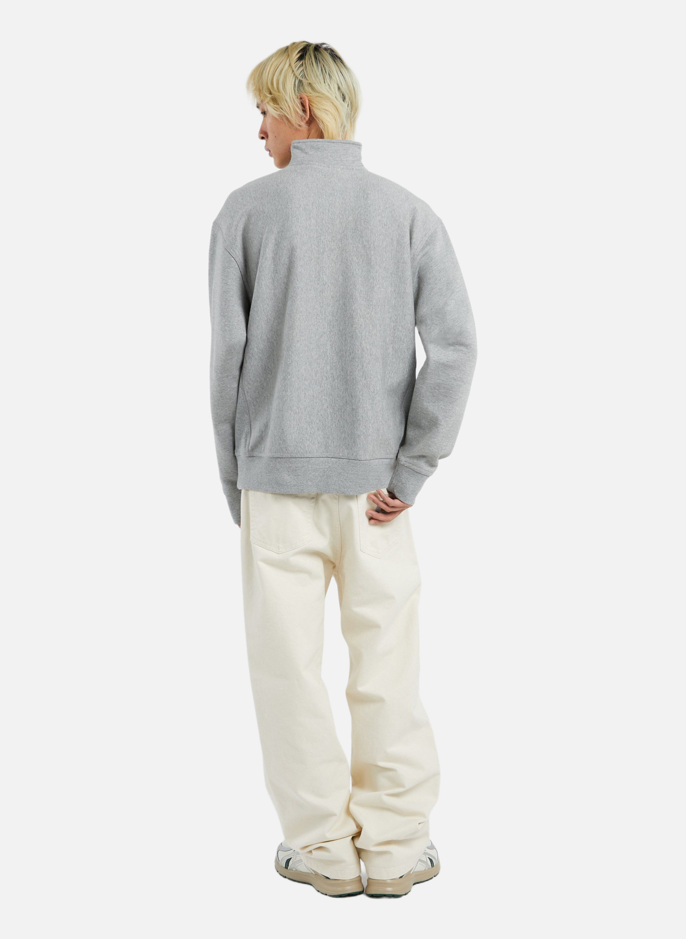 Sweat zippé half zip american script CARHARTT WIP Gris