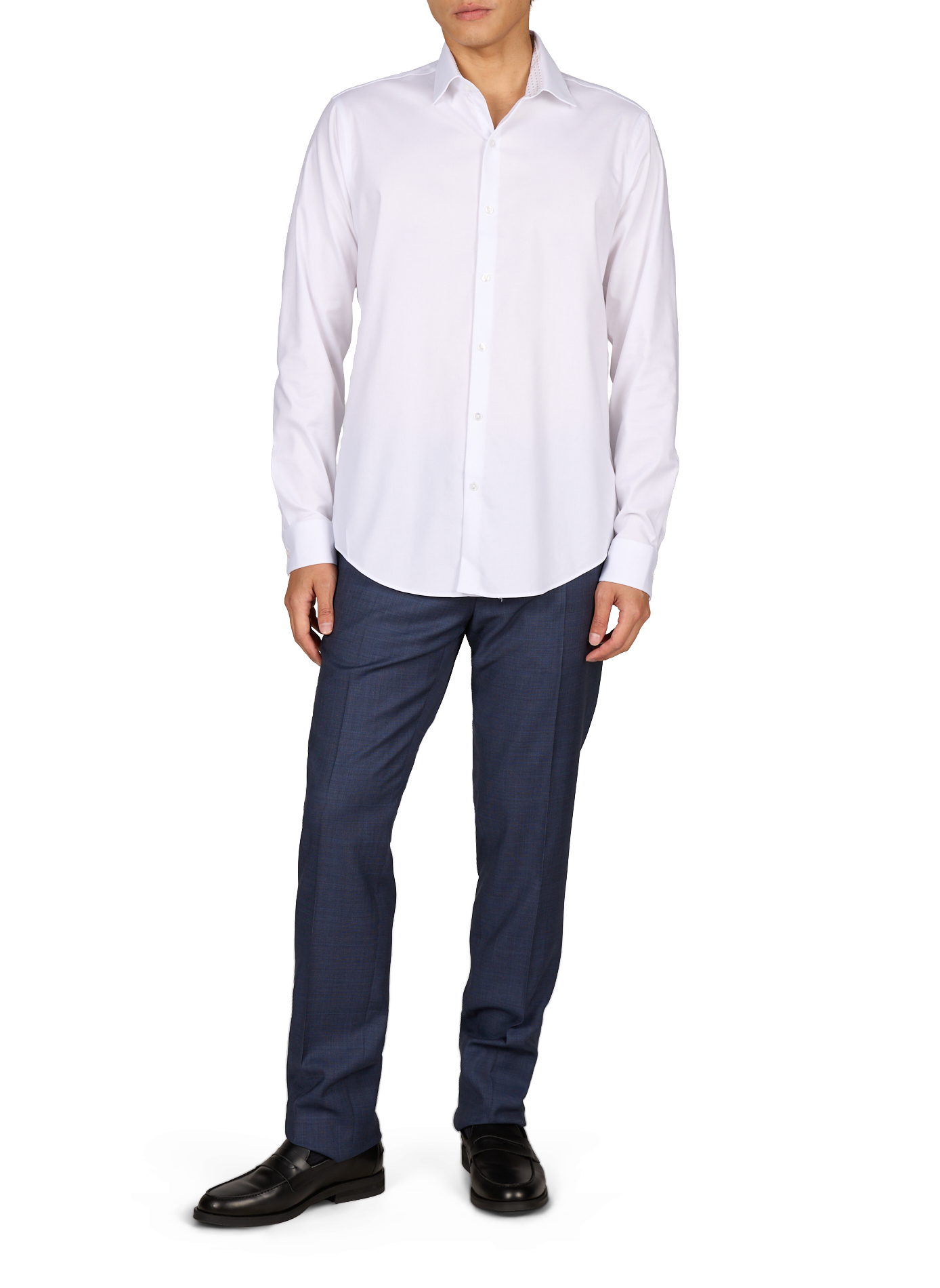 Solid button-down shirt CALVIN KLEIN White