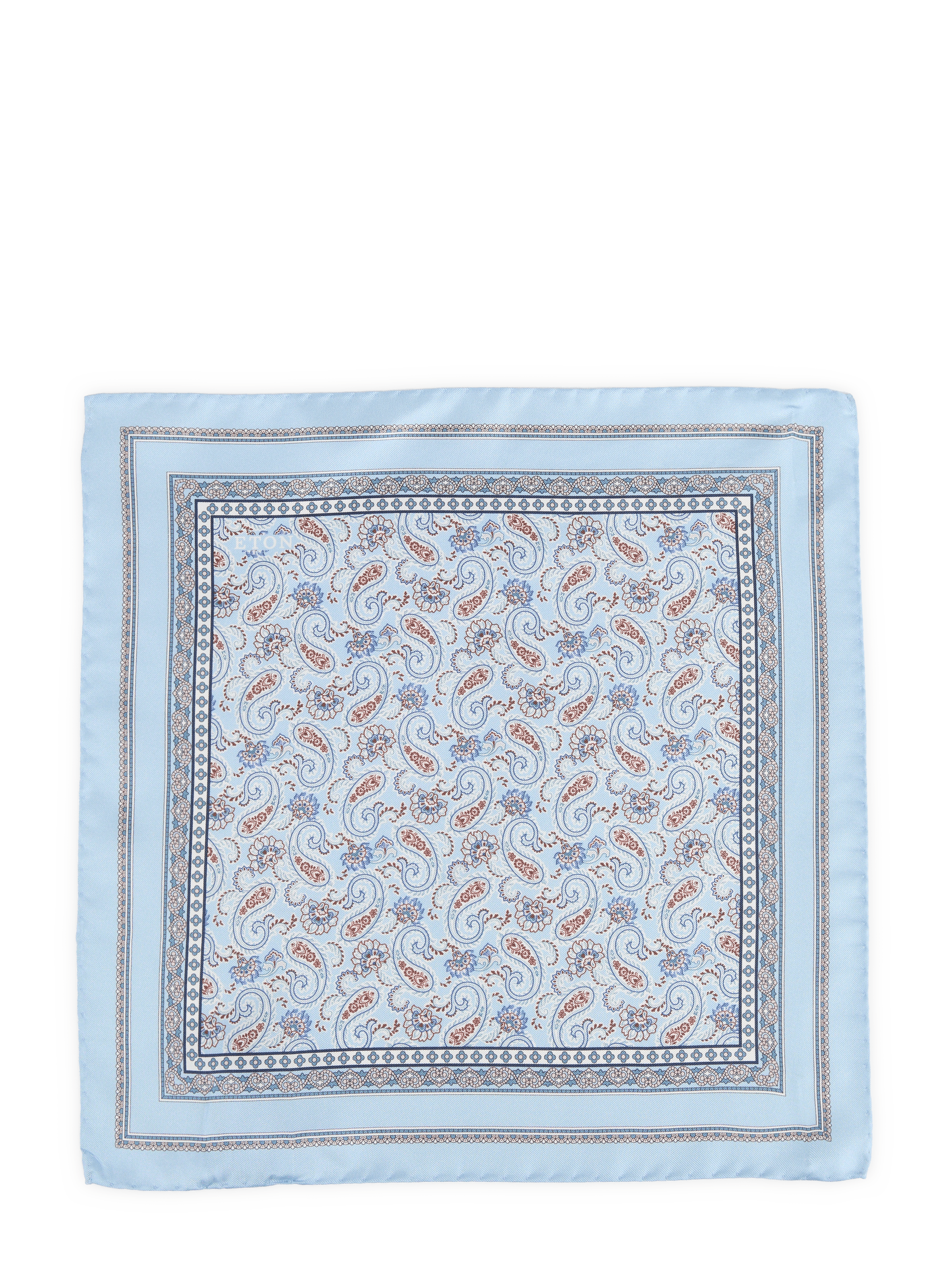 Zijden zakdoek ETON Blauw