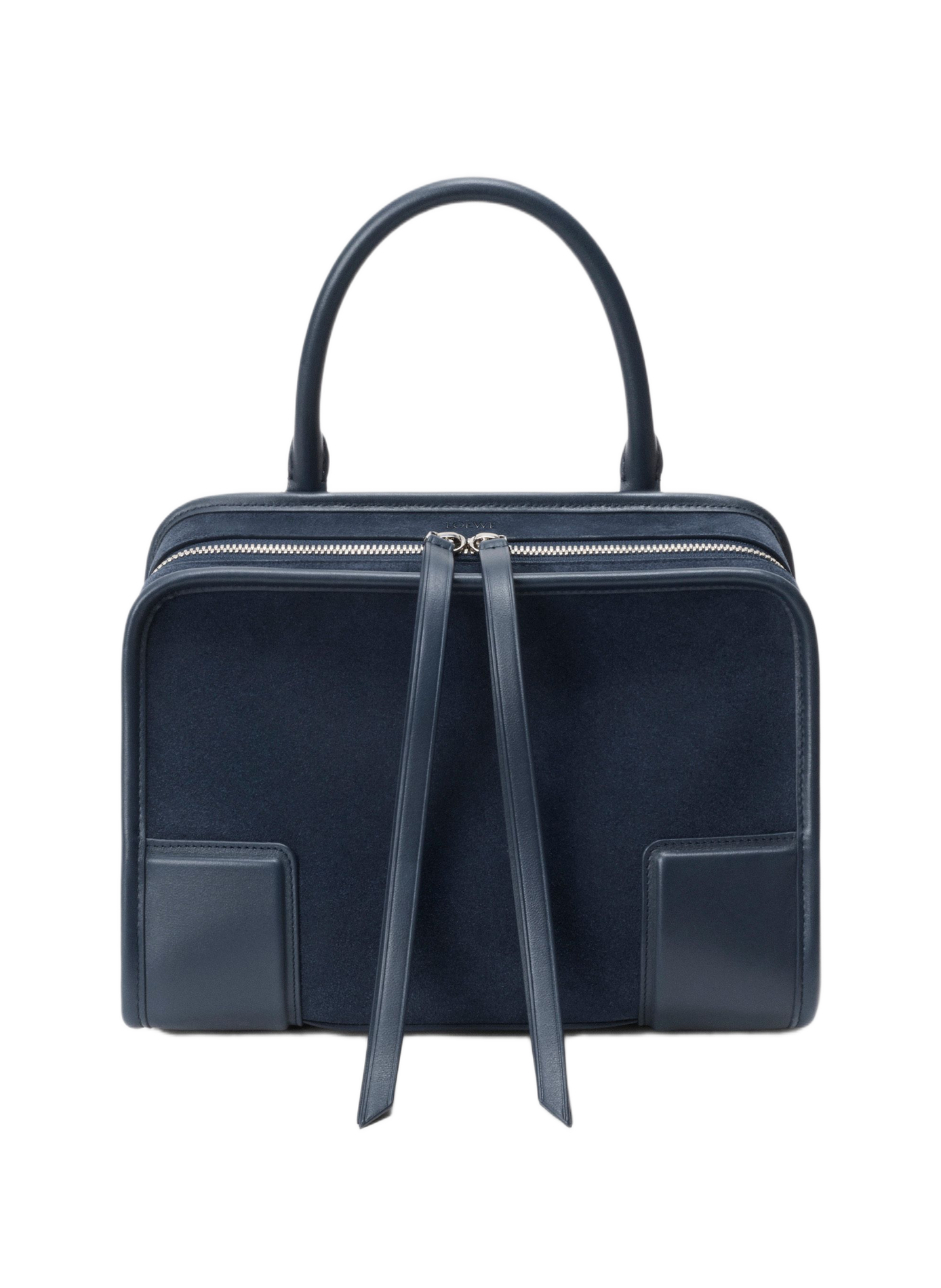 Kleines Amazona 180 Wildleder Lederhandtasche LOEWE Blau