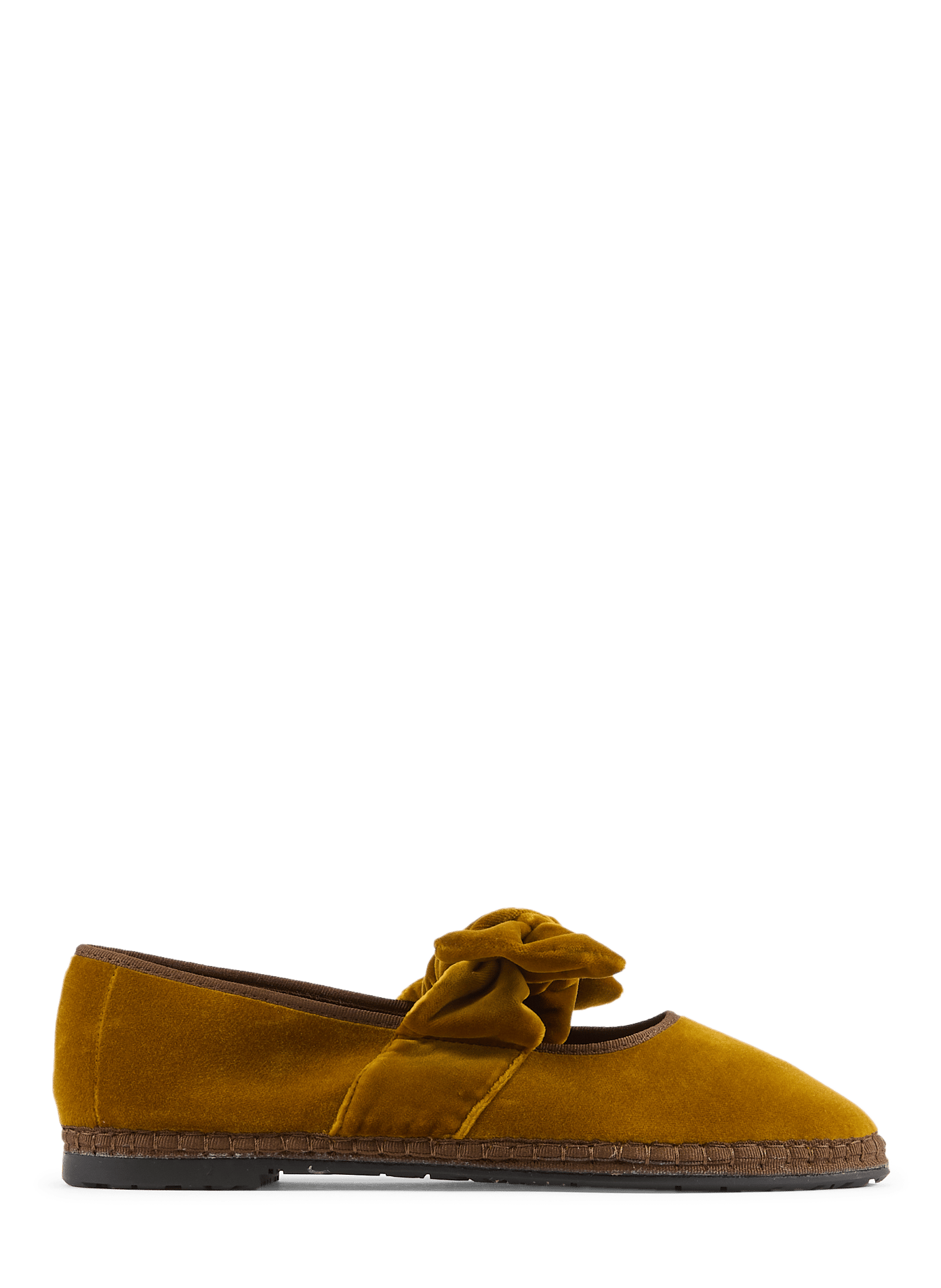 Ballerines velours en coton mélangé FLABELUS Jaune
