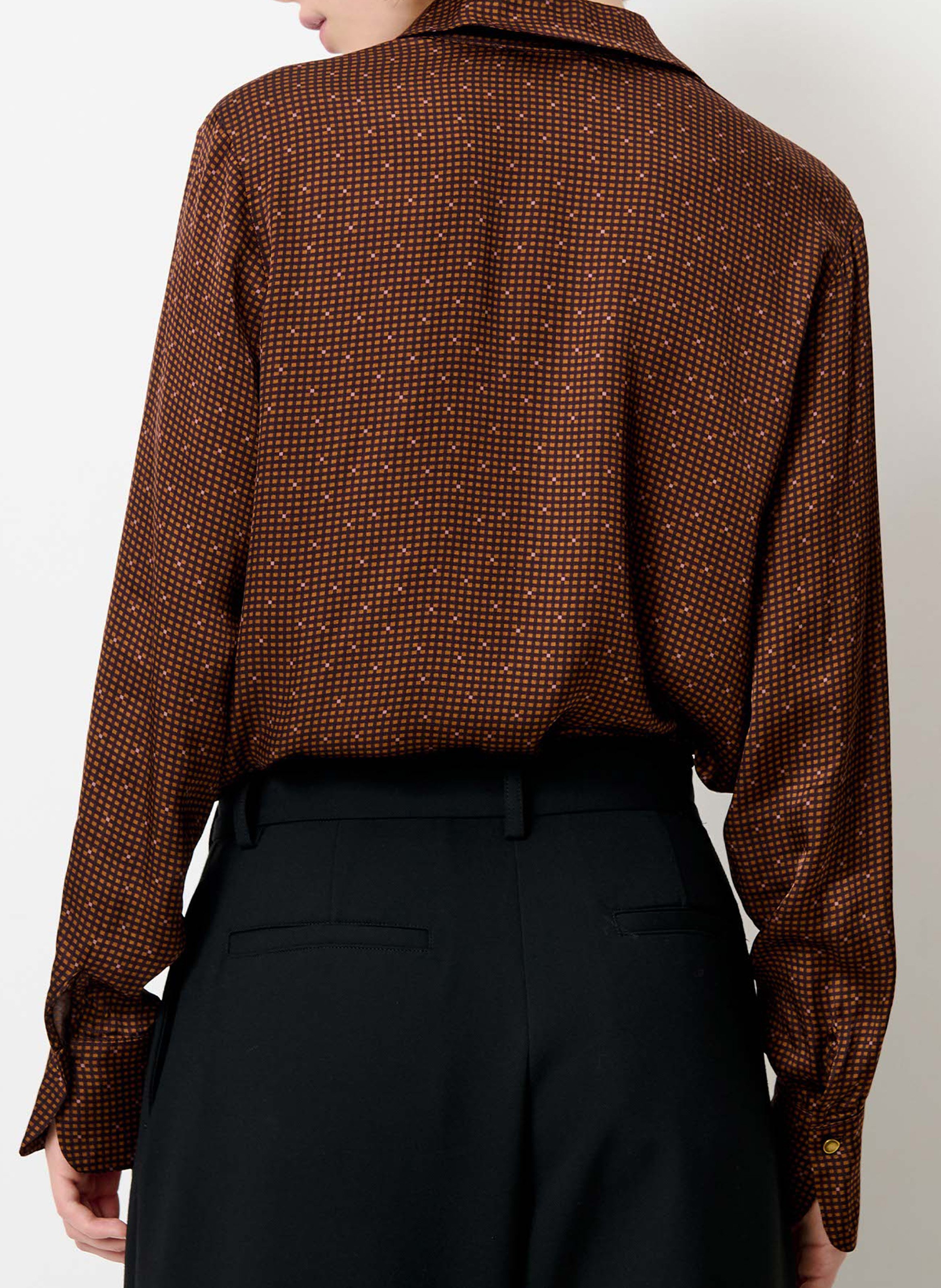 Chemise col classique imprimée britjet SESSUN Marron