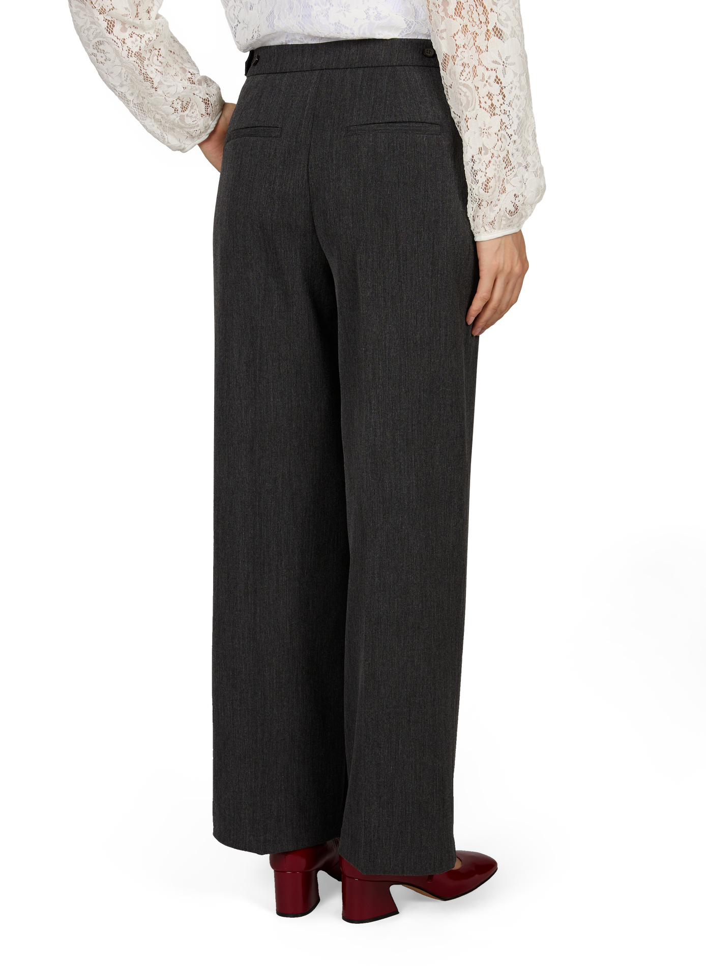 Pantalon tailleur droit uni OBJECT Noir