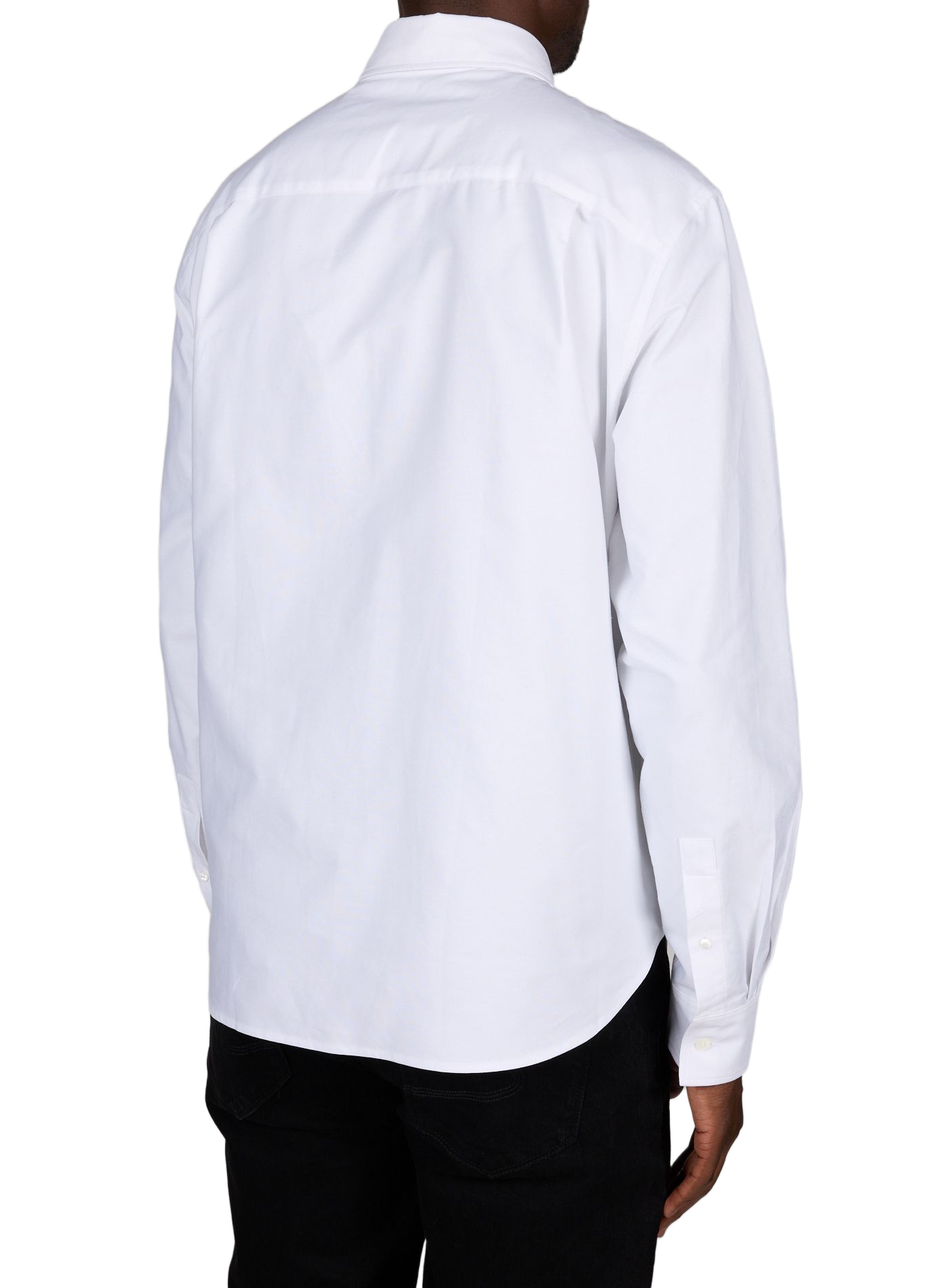 Rechte shirt met geborduurd logo in katoen MAISON KITSUNÉ Wit