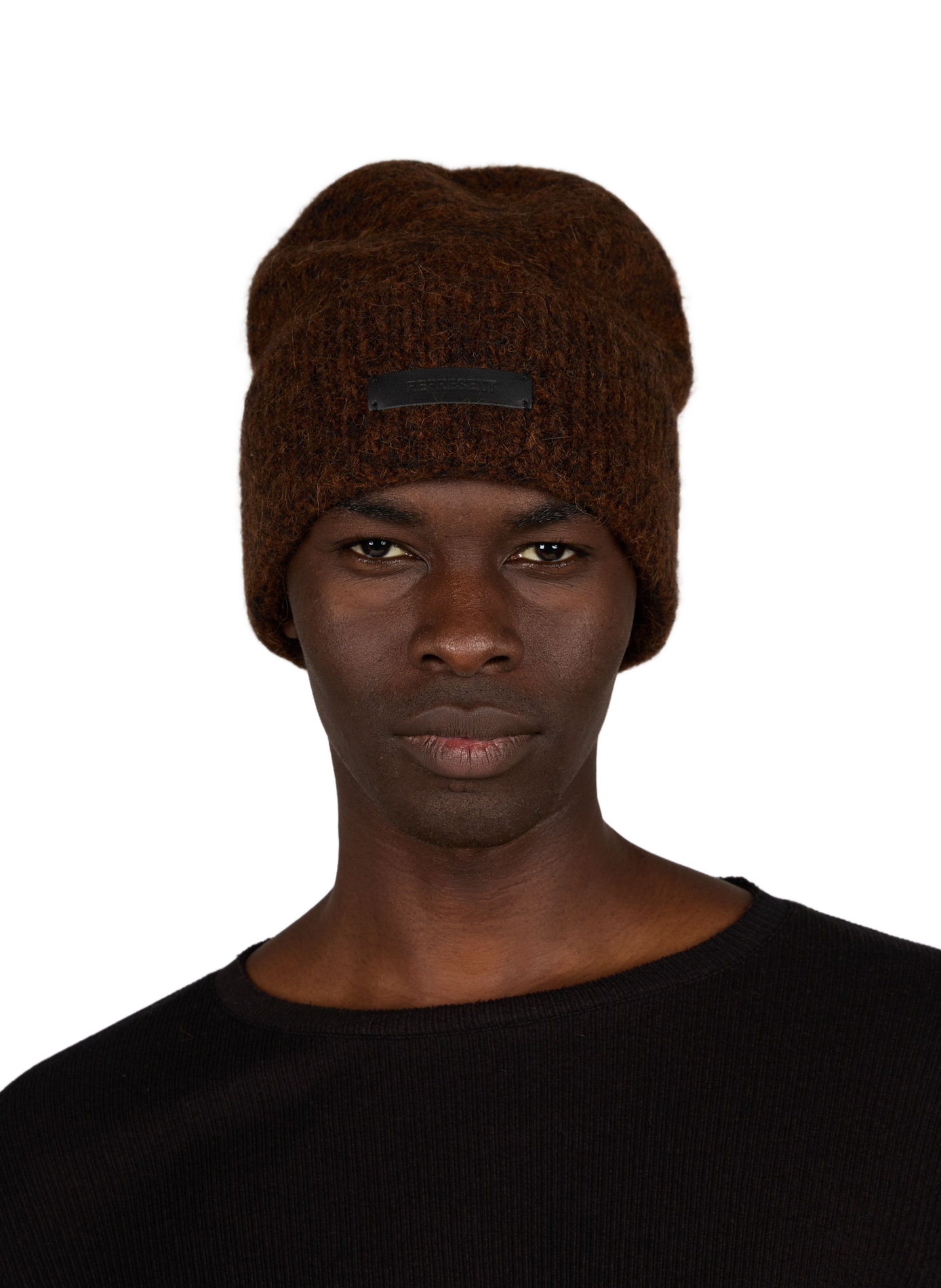 Alpaca and wool blend beanie REPRESENT Brown