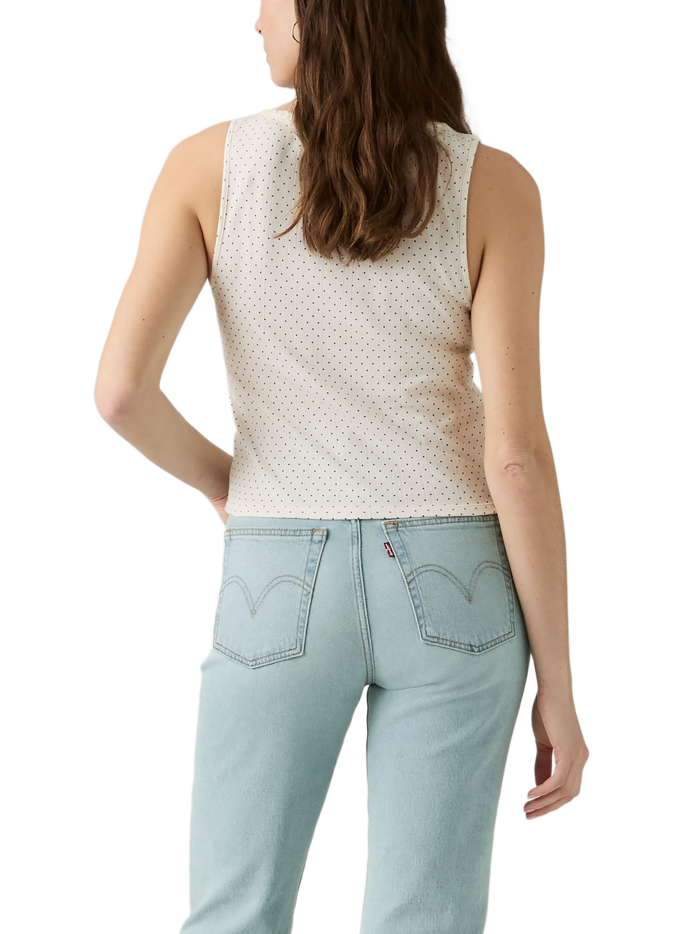 Cotton-blend round-neck T-shirt LEVI'S White