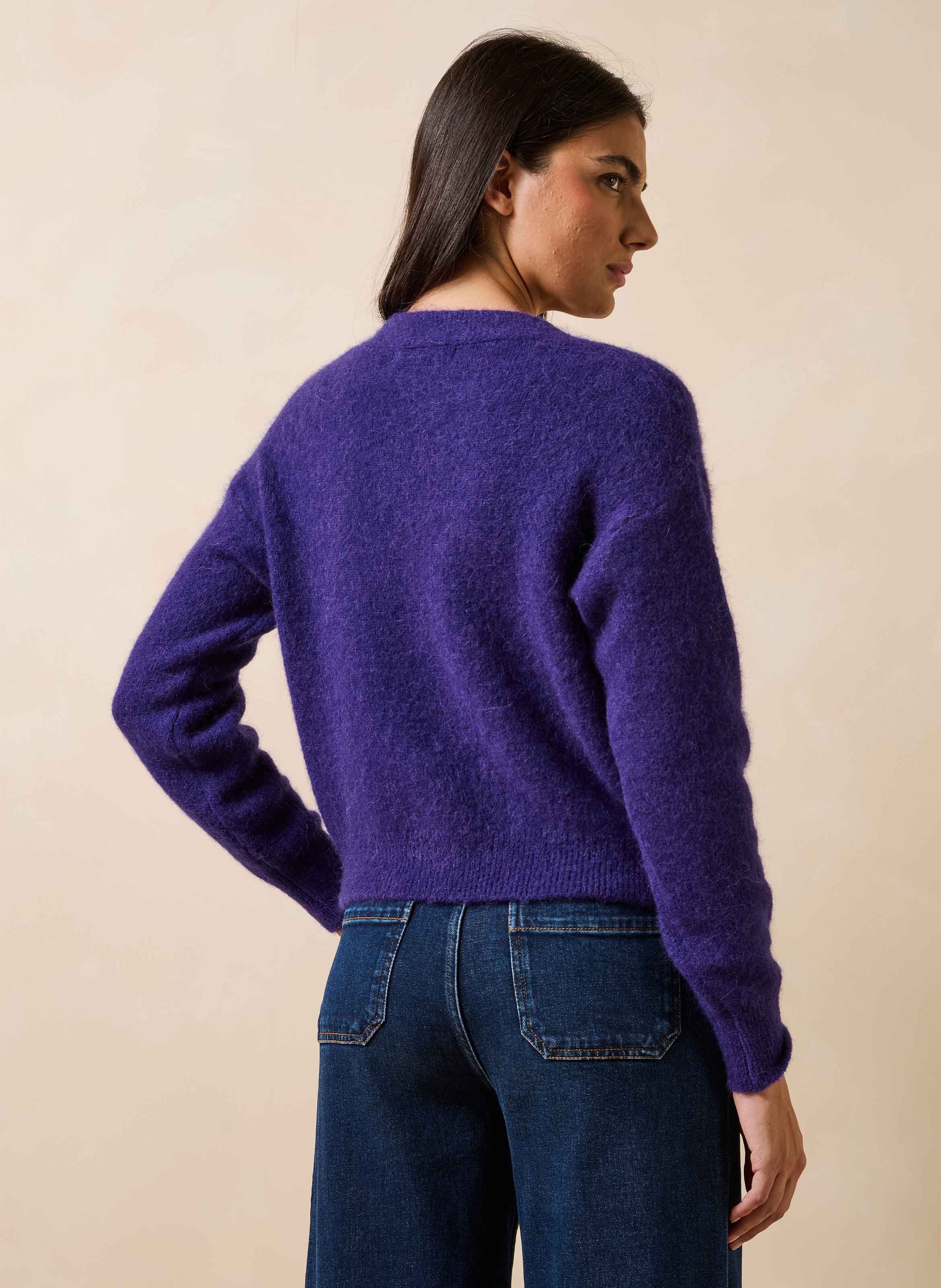Oversized vest van gemengde wol LA FEE MARABOUTEE Paars