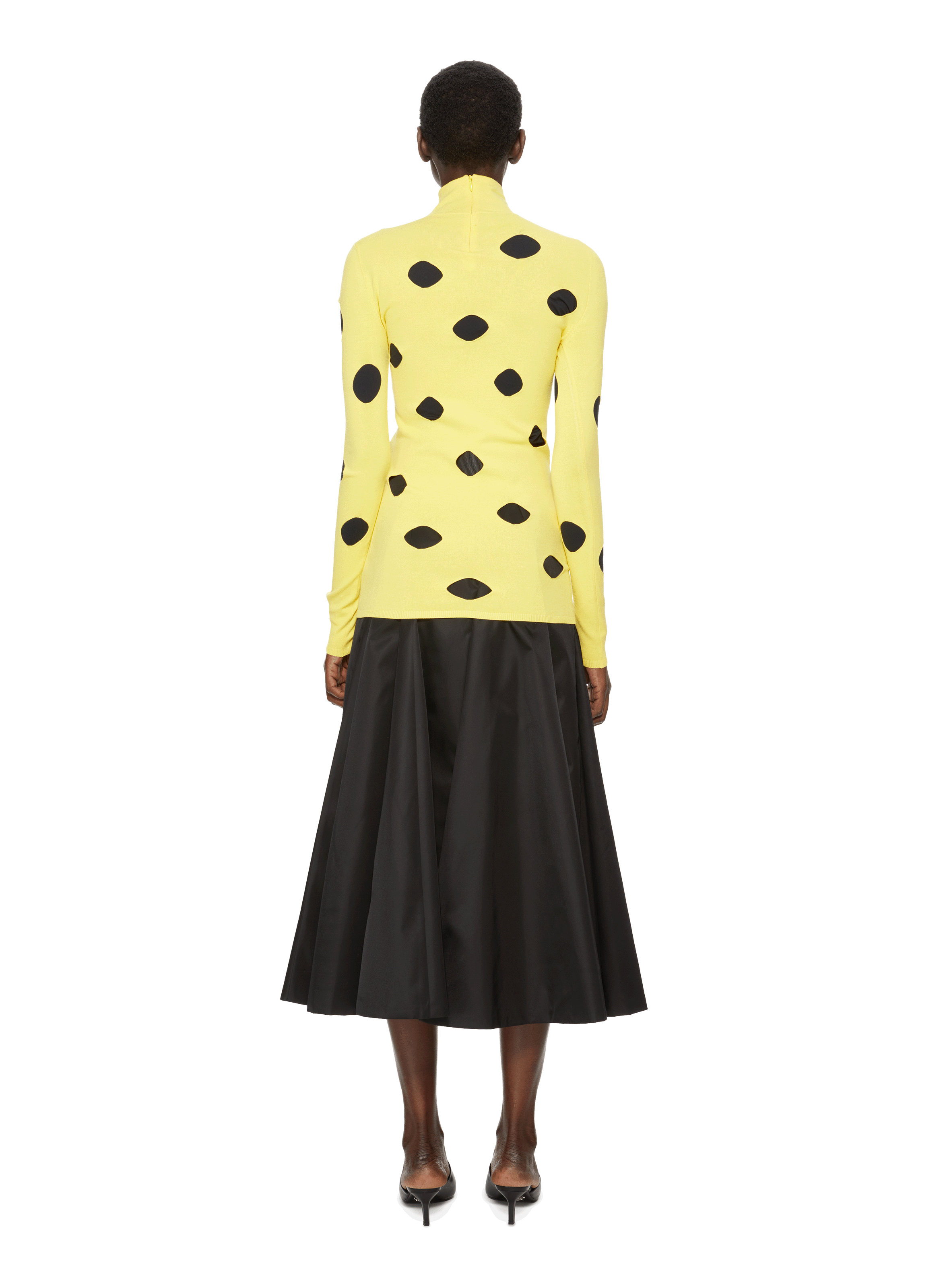 Strickpullover mit Ausschnitten PRADA Gelb