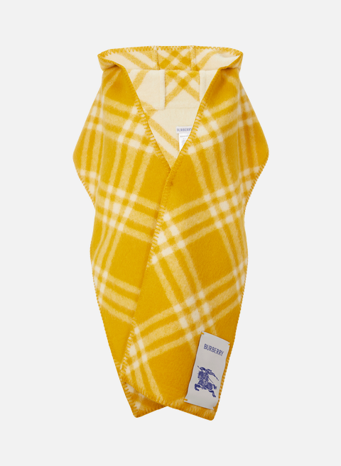 Yellow wool hooded scarfBURBERRY 