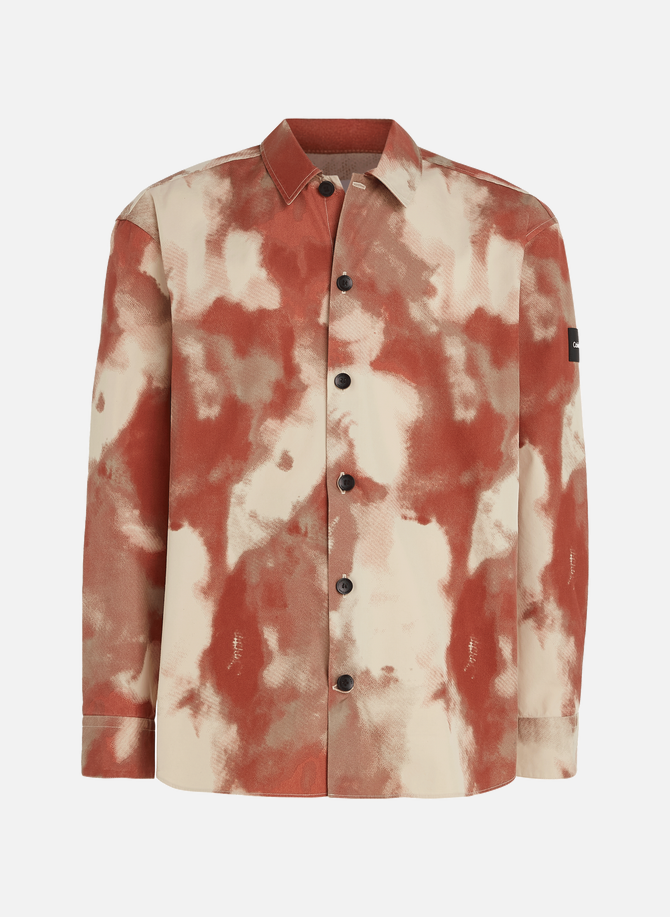 CALVIN KLEIN Patterned Cotton Blend Shirt
