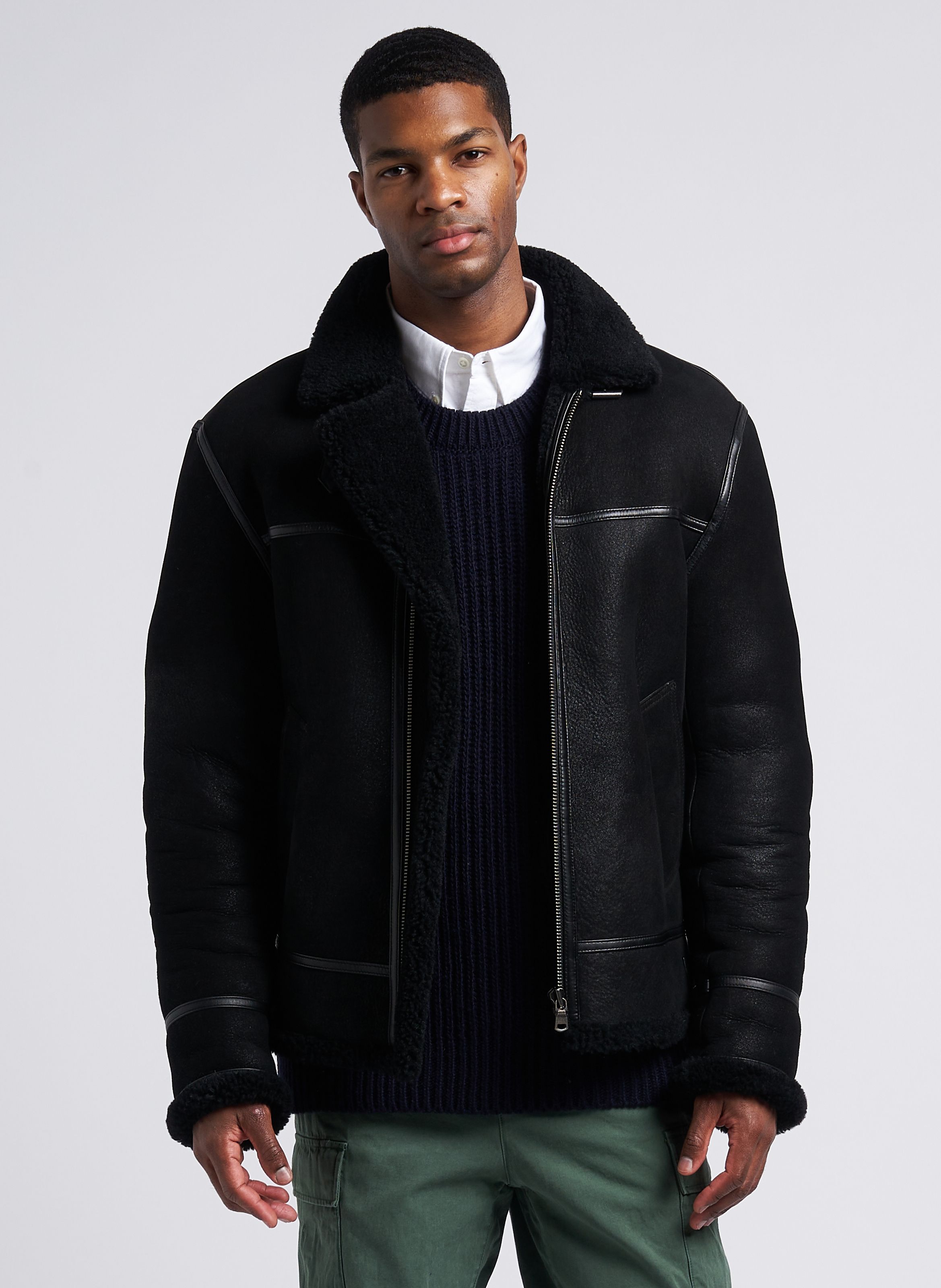 Ikks veste cuir online homme