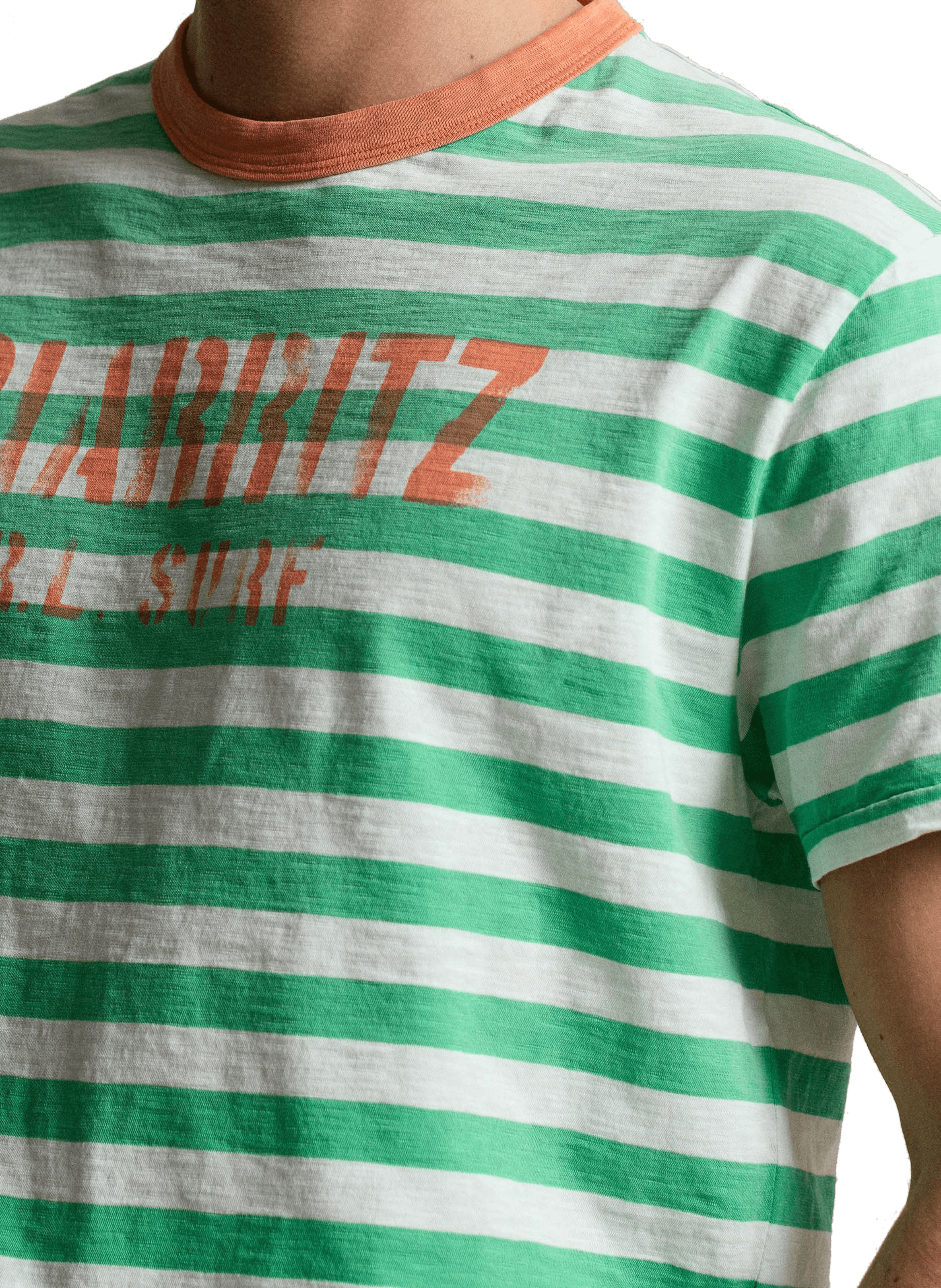 T-shirt rayé en coton  POLO RALPH LAUREN Vert