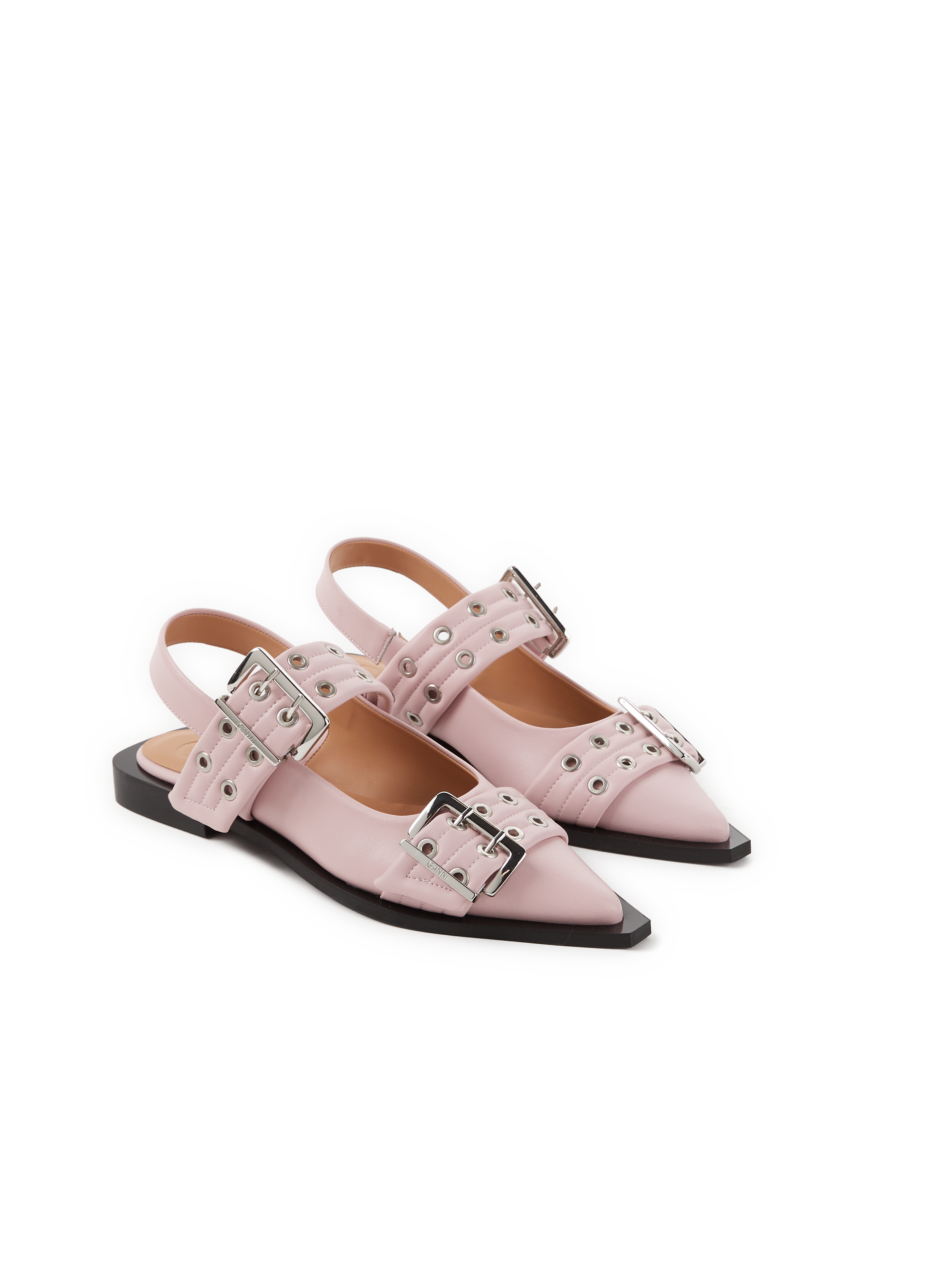 Ballerines en cuir GANNI Rose