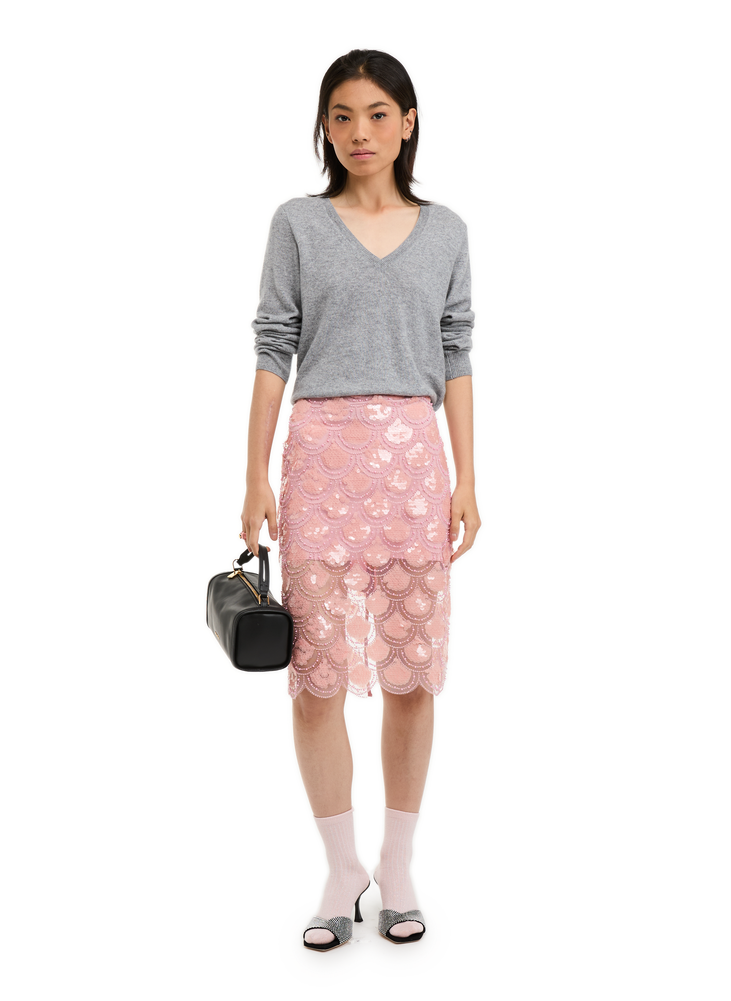 Pull en cachemire AU PRINTEMPS PARIS Gris