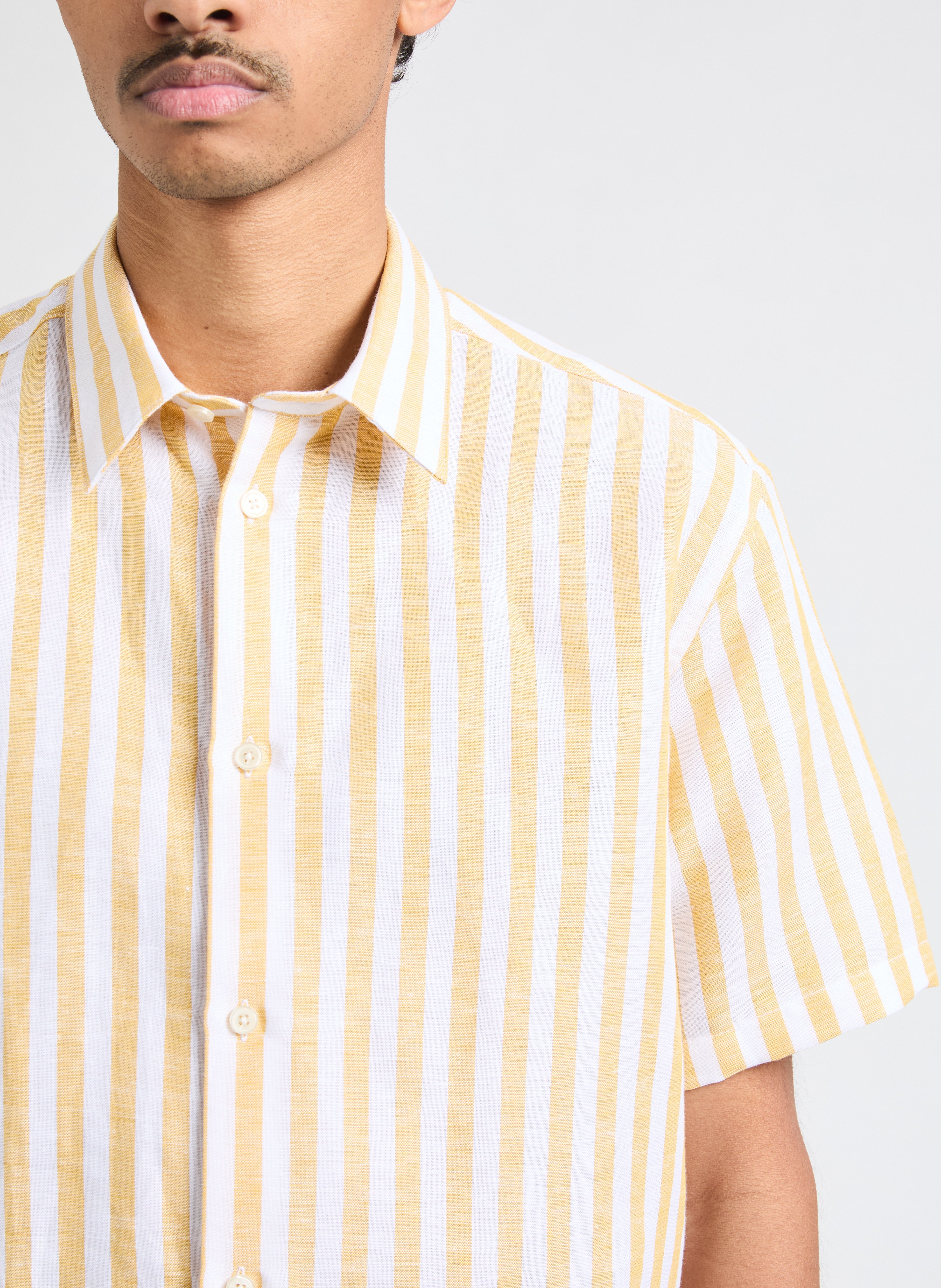 Chemise à rayures Jaune