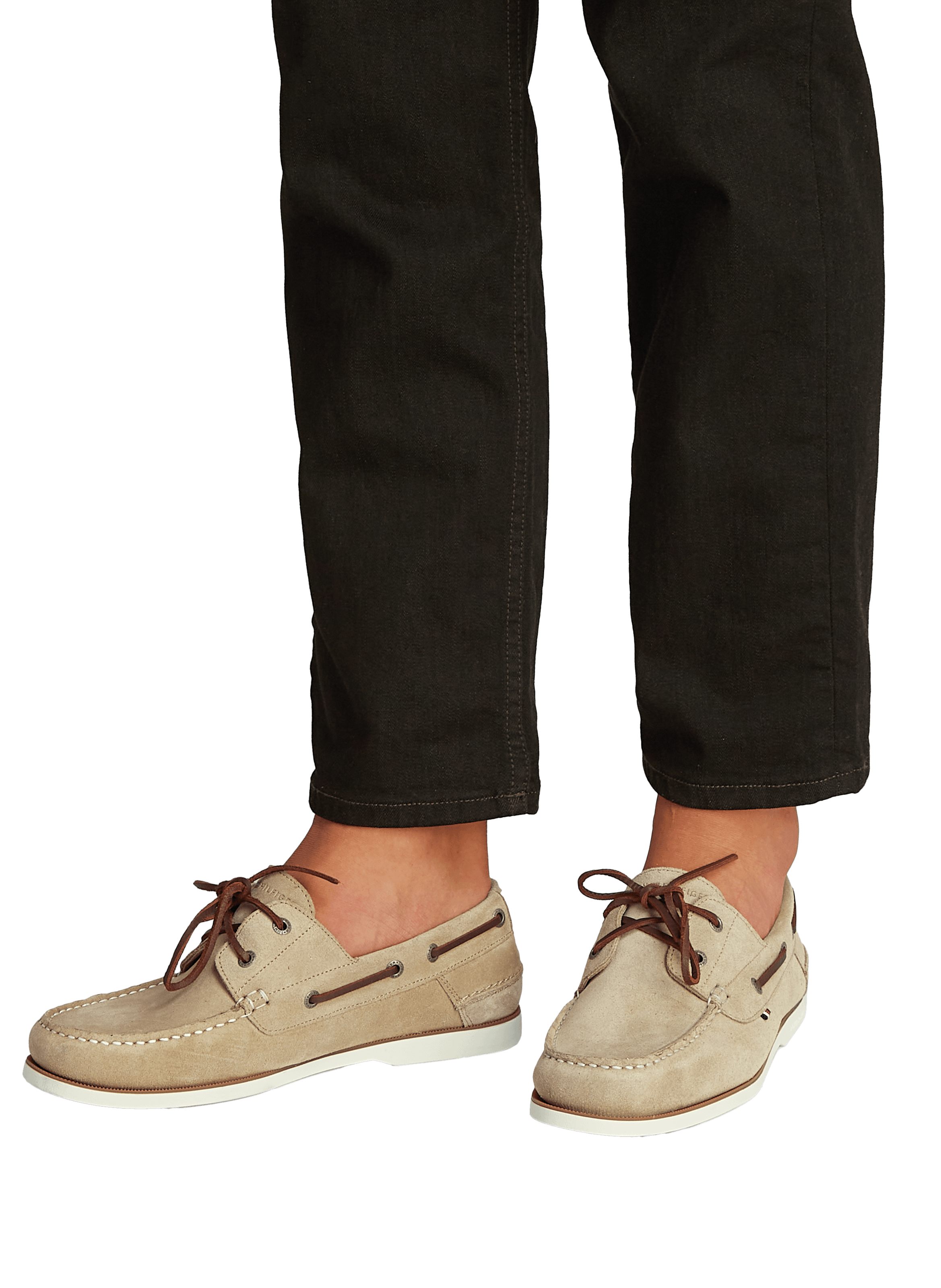 Chaussures bateau en daim TOMMY HILFIGER Beige