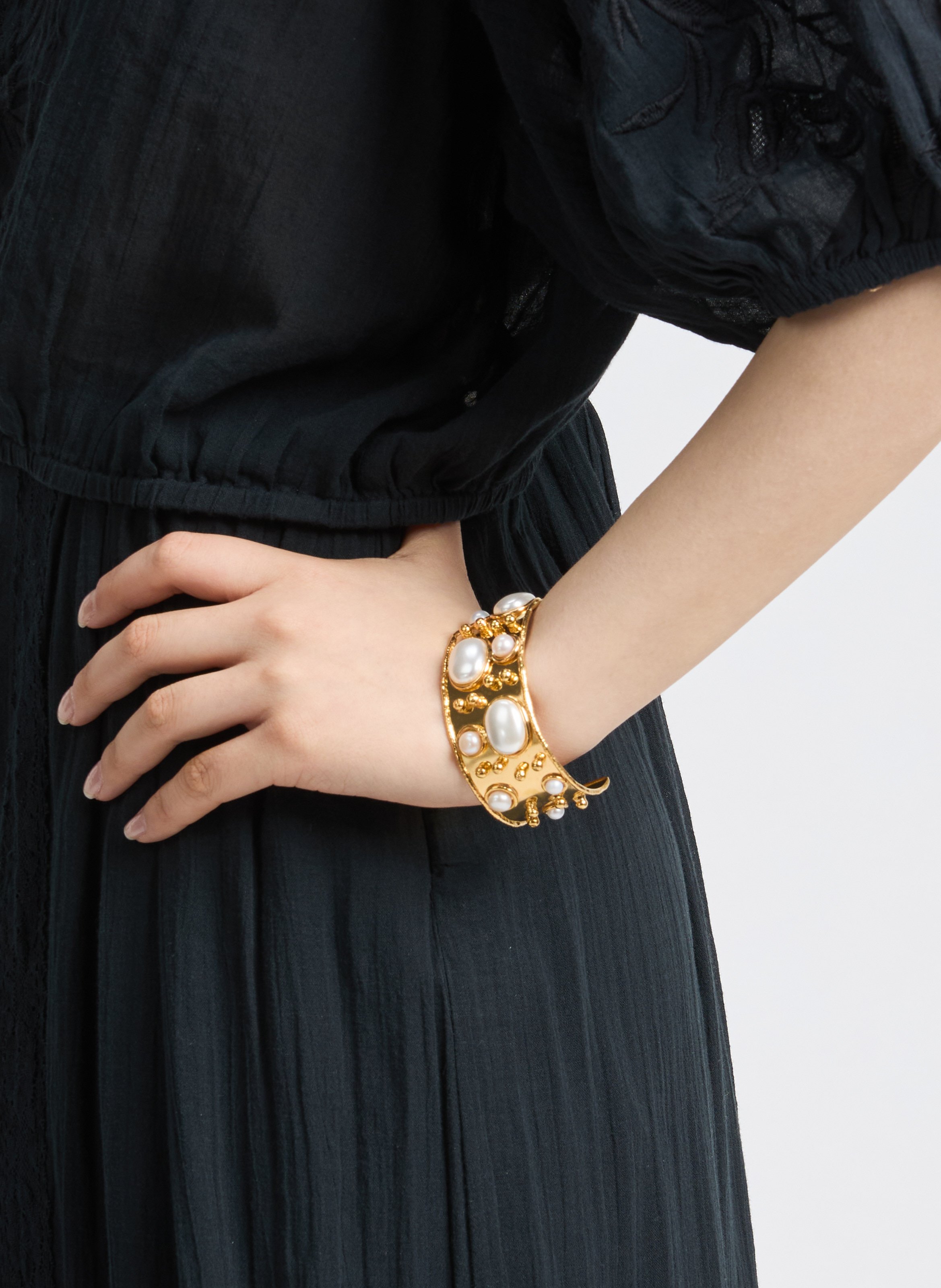 Byzantine cuff bracelet SYLVIA TOLEDANO White