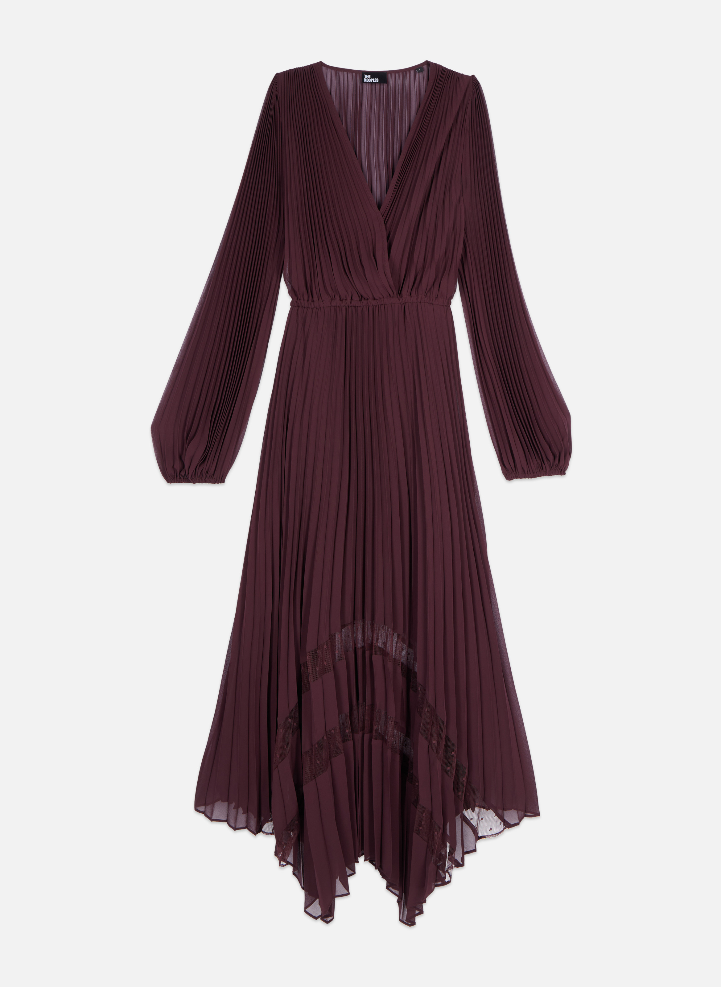 Robe longue plissée THE KOOPLES Rouge