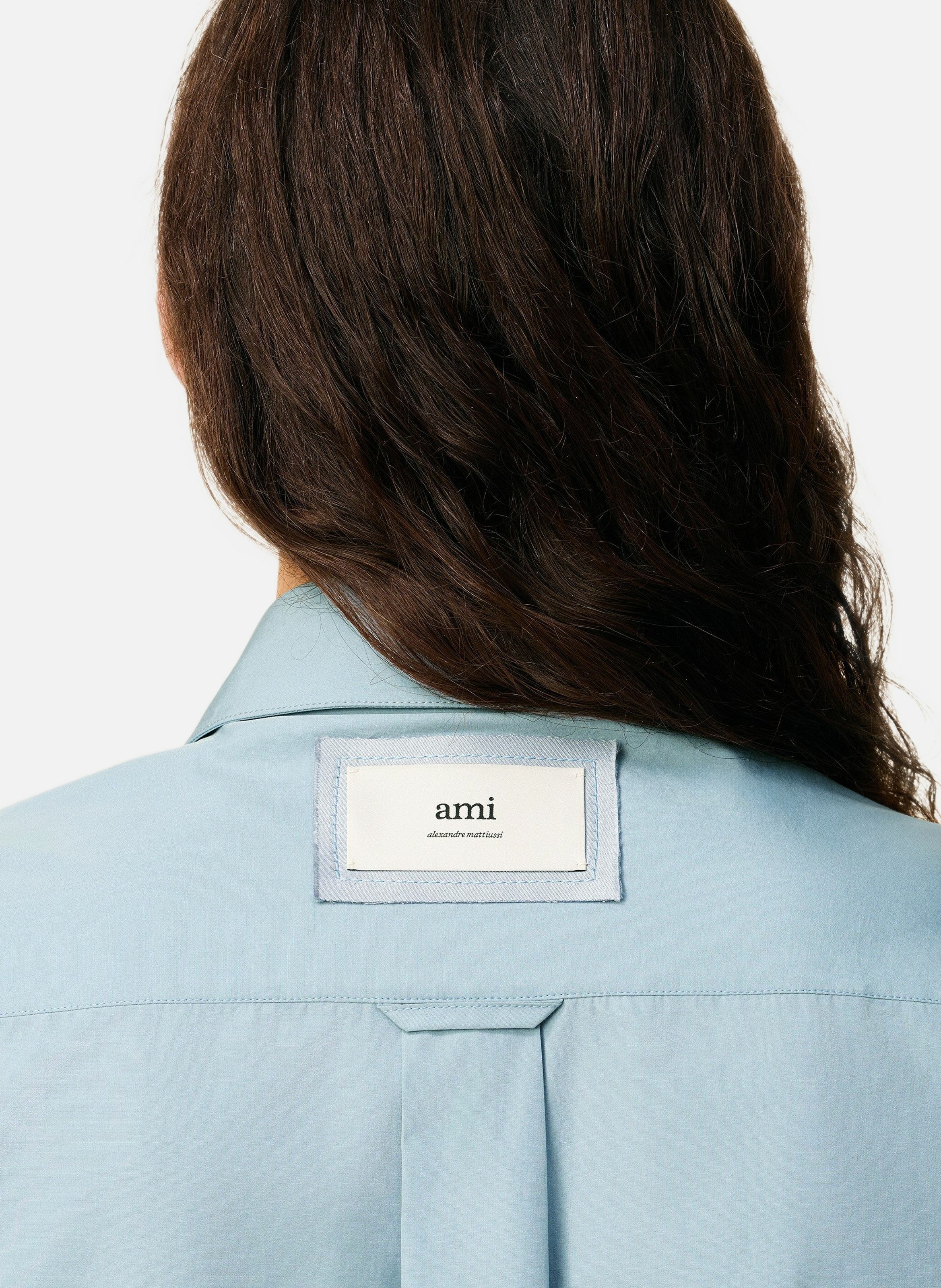 Chemise oversize en coton unisexe AMI PARIS Bleu