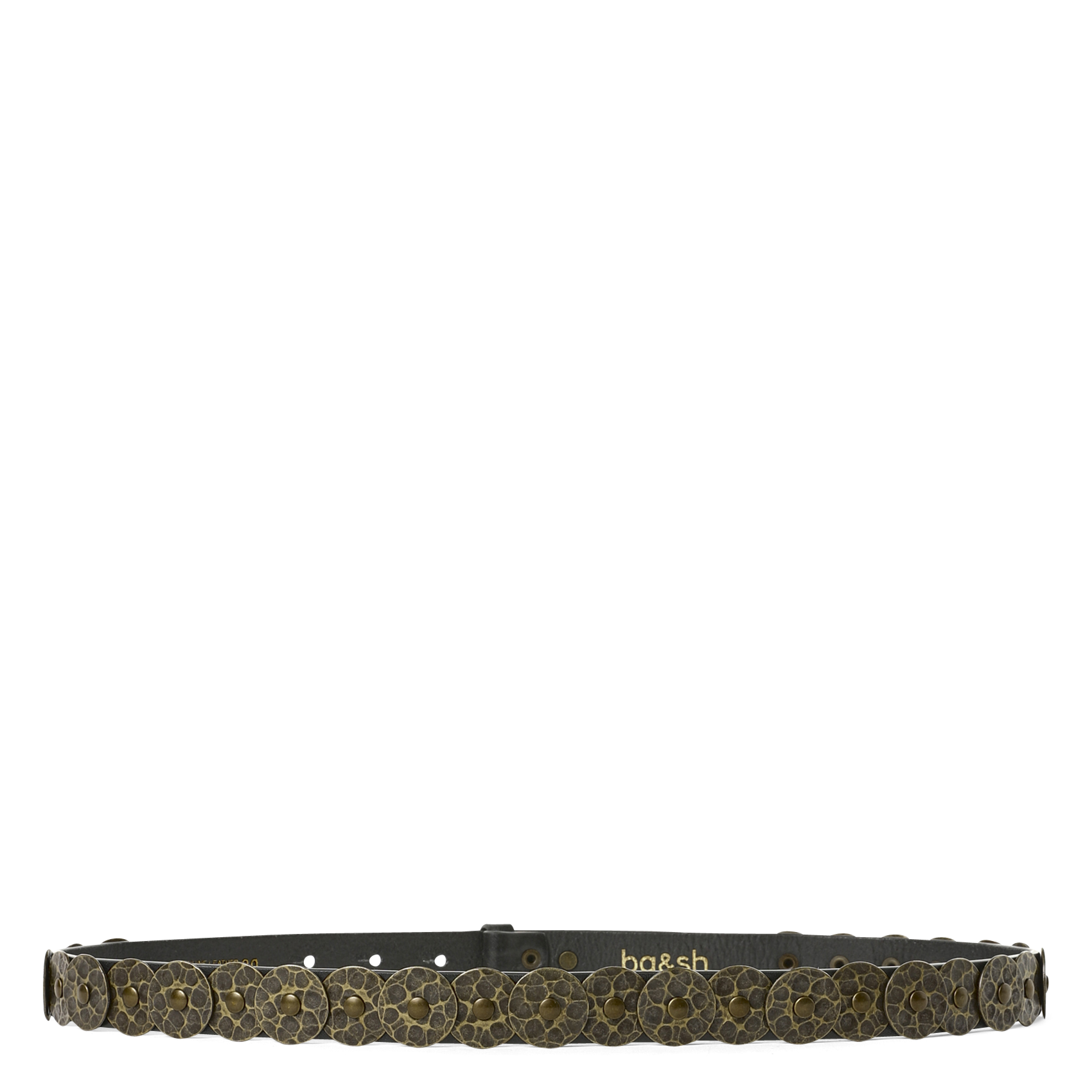 Ceinture en cuir brandie BA&SH Noir