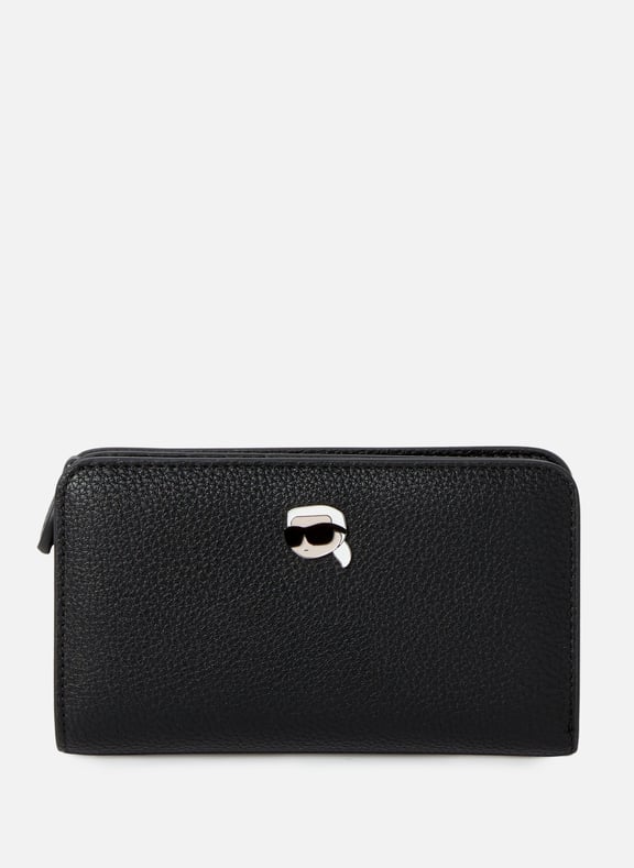 Grained Ikon Wallet Black by KARL LAGERFELD KARL LAGERFELD Grained Ikon Wallet Black