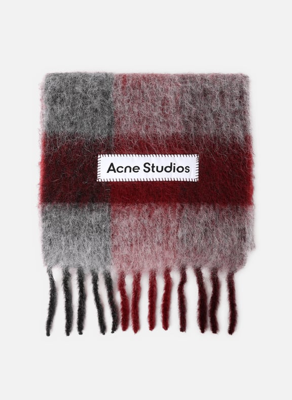 Echarpe Large Check en alpaga, laine et mohair mélangés Multicolore by ACNE STUDIOS ACNE STUDIOS Echarpe Large Check en alpaga, laine et mohair mélangés Multicolore