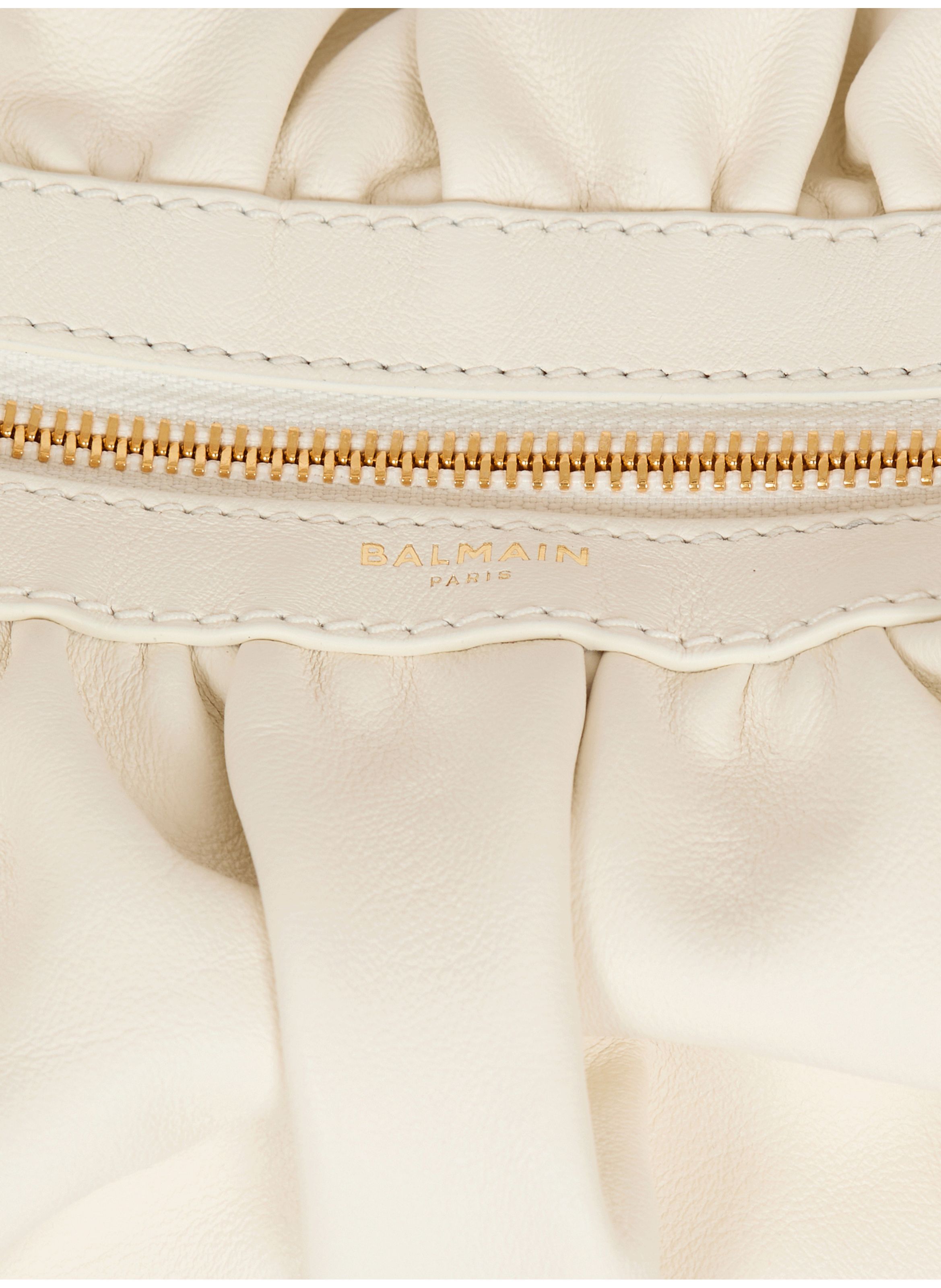 Sac ebene medium en cuir de veau BALMAIN Beige