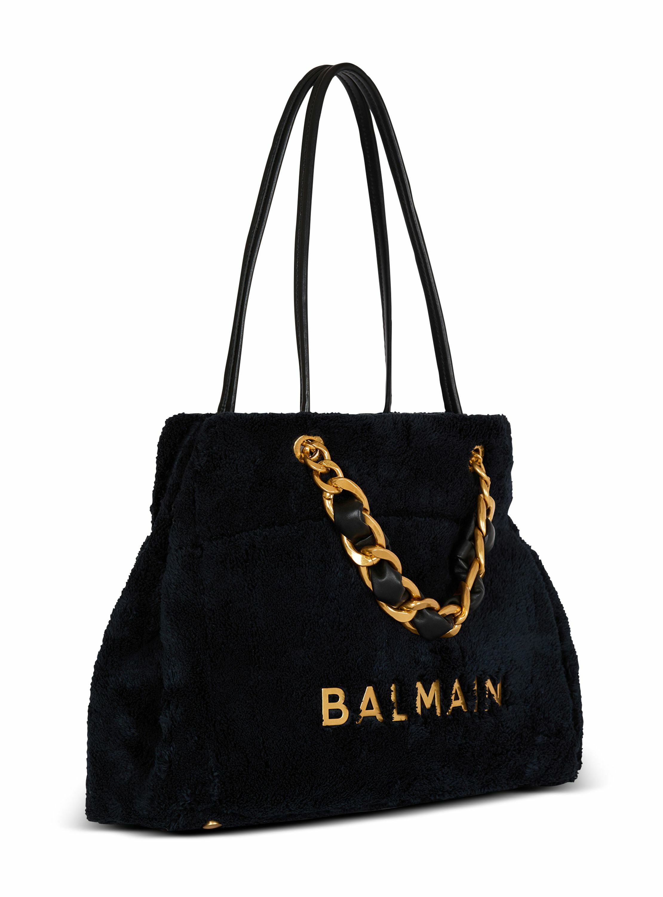 Sac cabas 1945 soft en éponge BALMAIN Noir