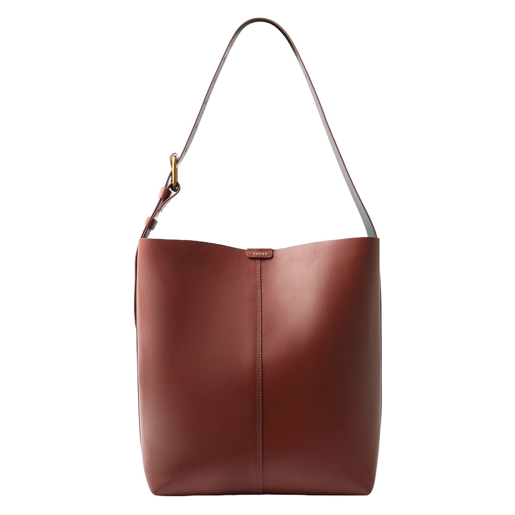 SOEUR Sac seau en cuir réversible saudade Marron