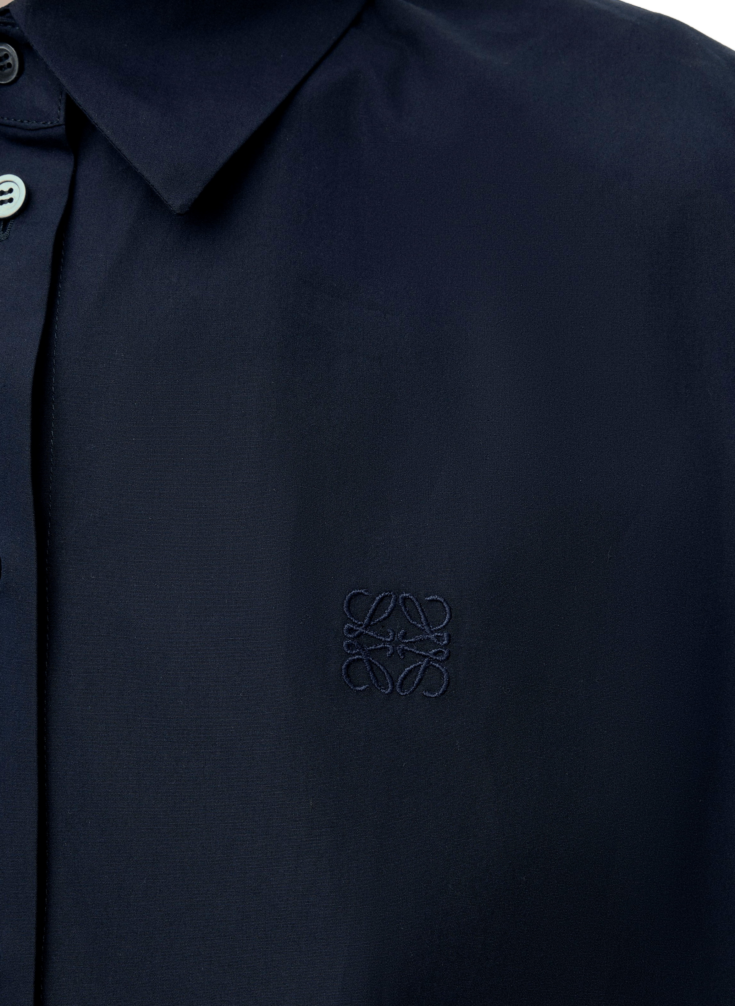 Short-sleeved trapeze shirt in blended cotton LOEWE Blue