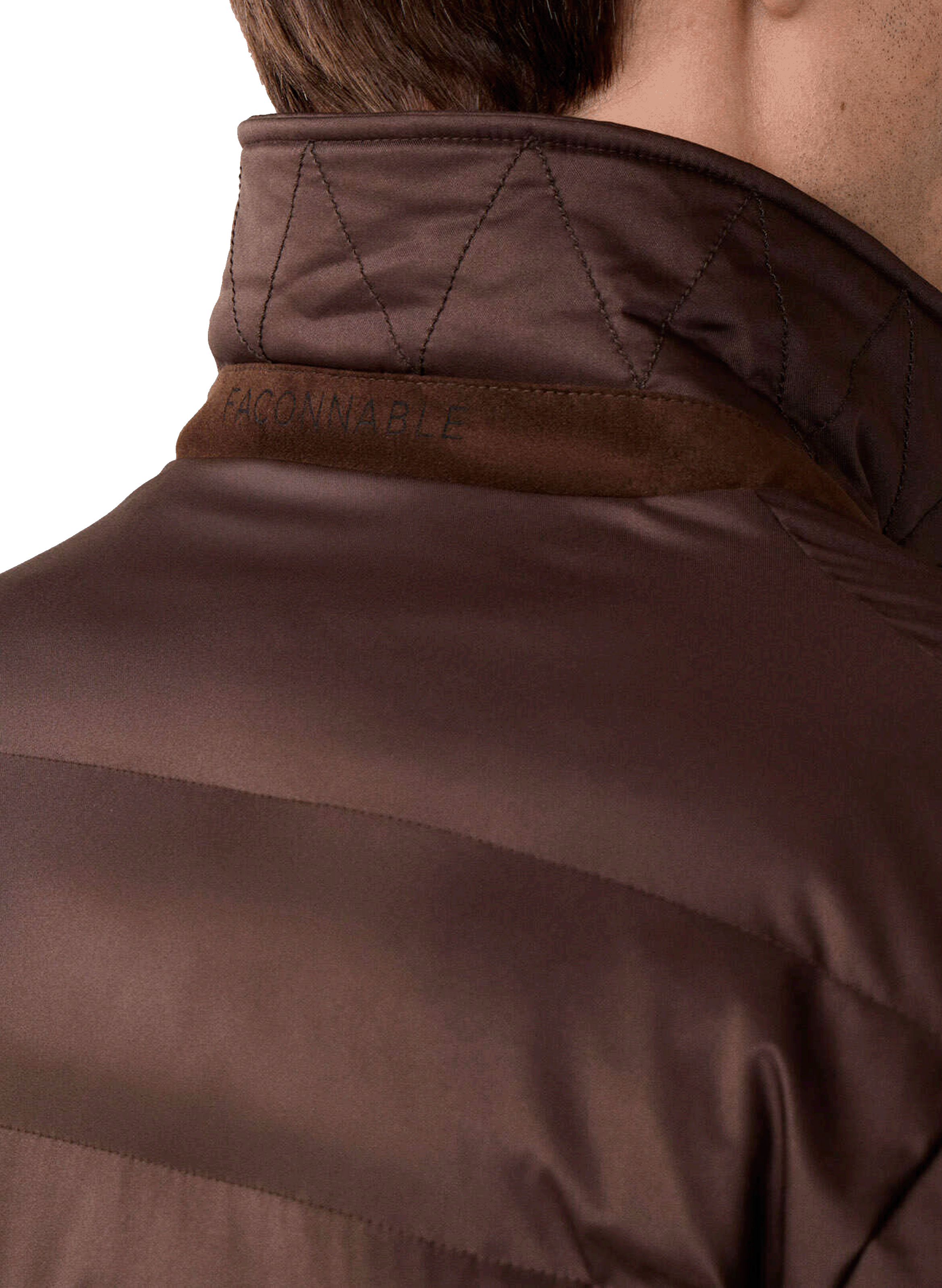 Veste matelassée à poches à rabat FACONNABLE Marron