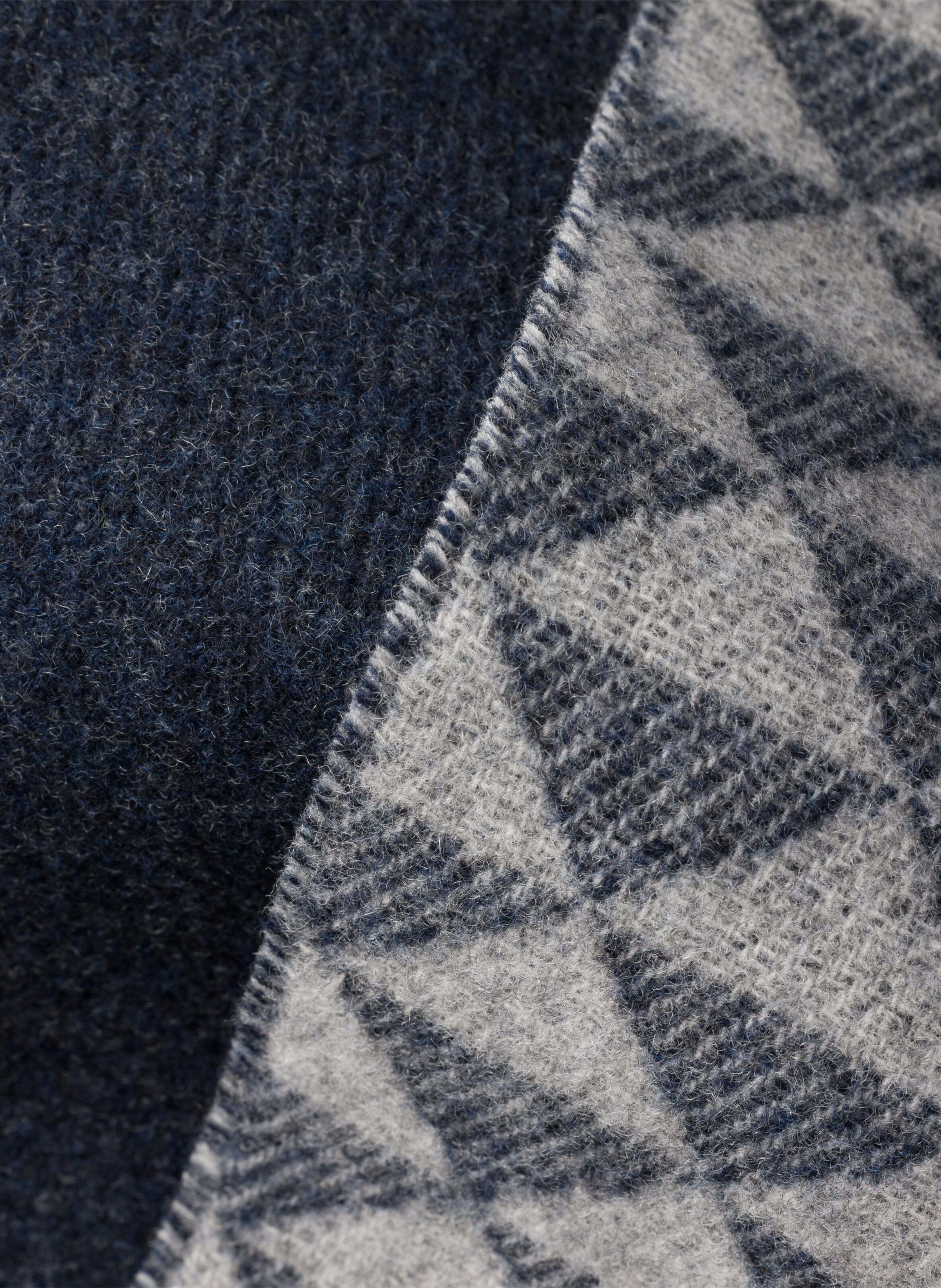 Écharpe symbole en laine et cachemire double PRADA Bleu