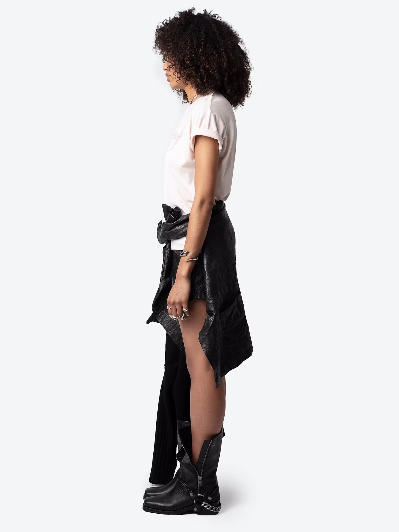 Tee-shirt col rond en coton bio tommer ZADIG&VOLTAIRE Rose