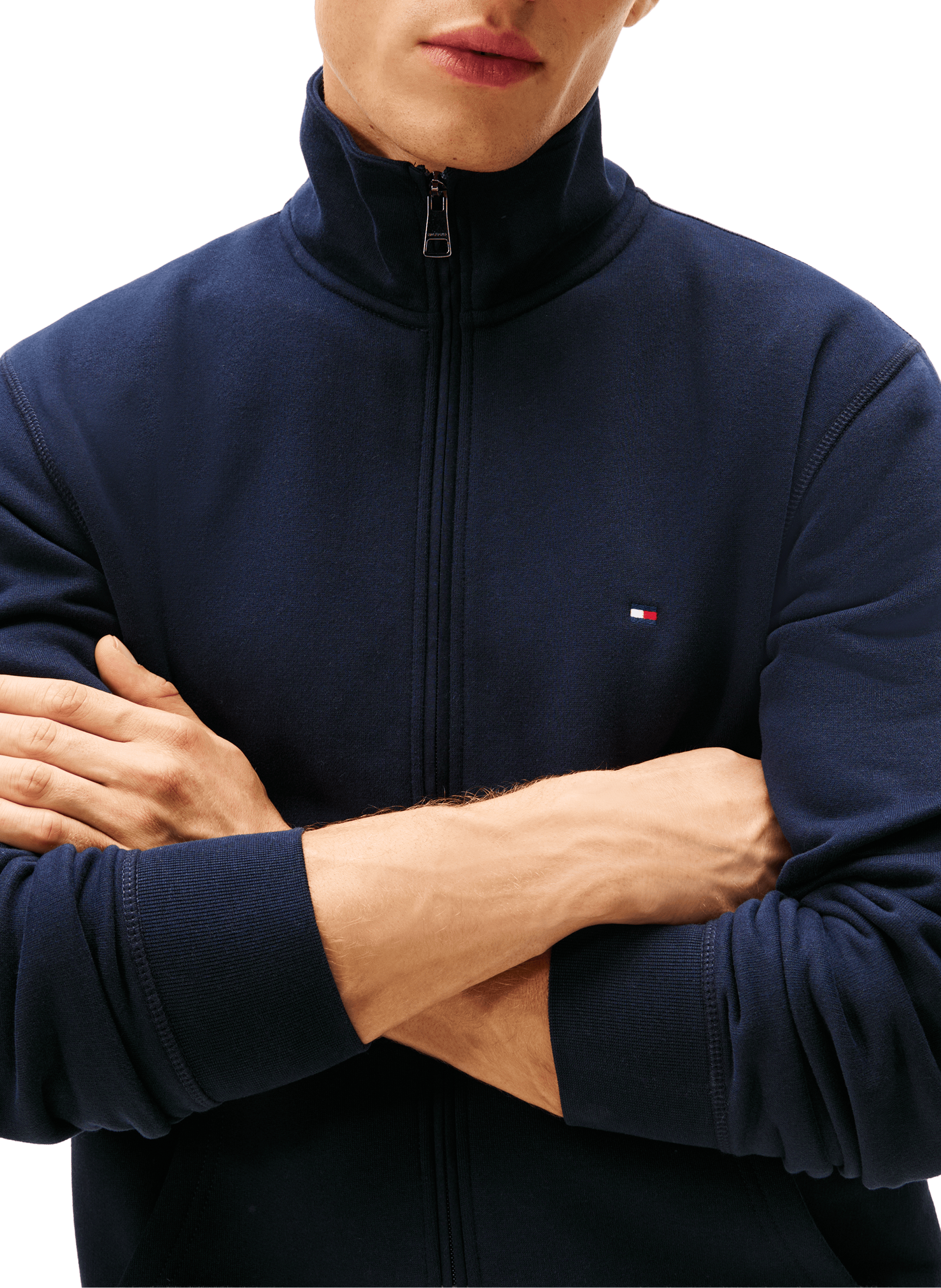 Gilet col montant à fermeture zippée TOMMY HILFIGER Bleu