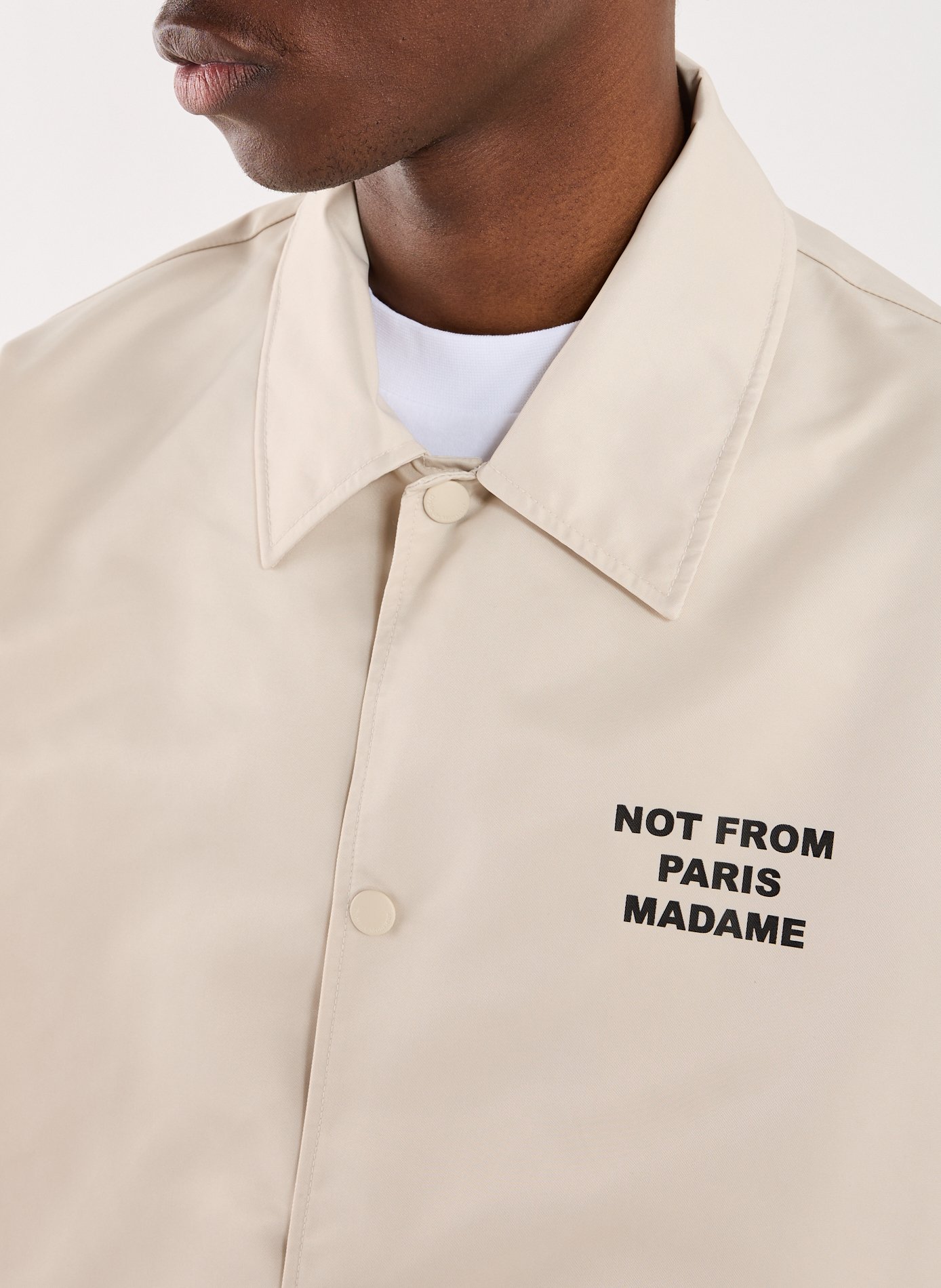 The slogan jacket DROLE DE MONSIEUR Beige
