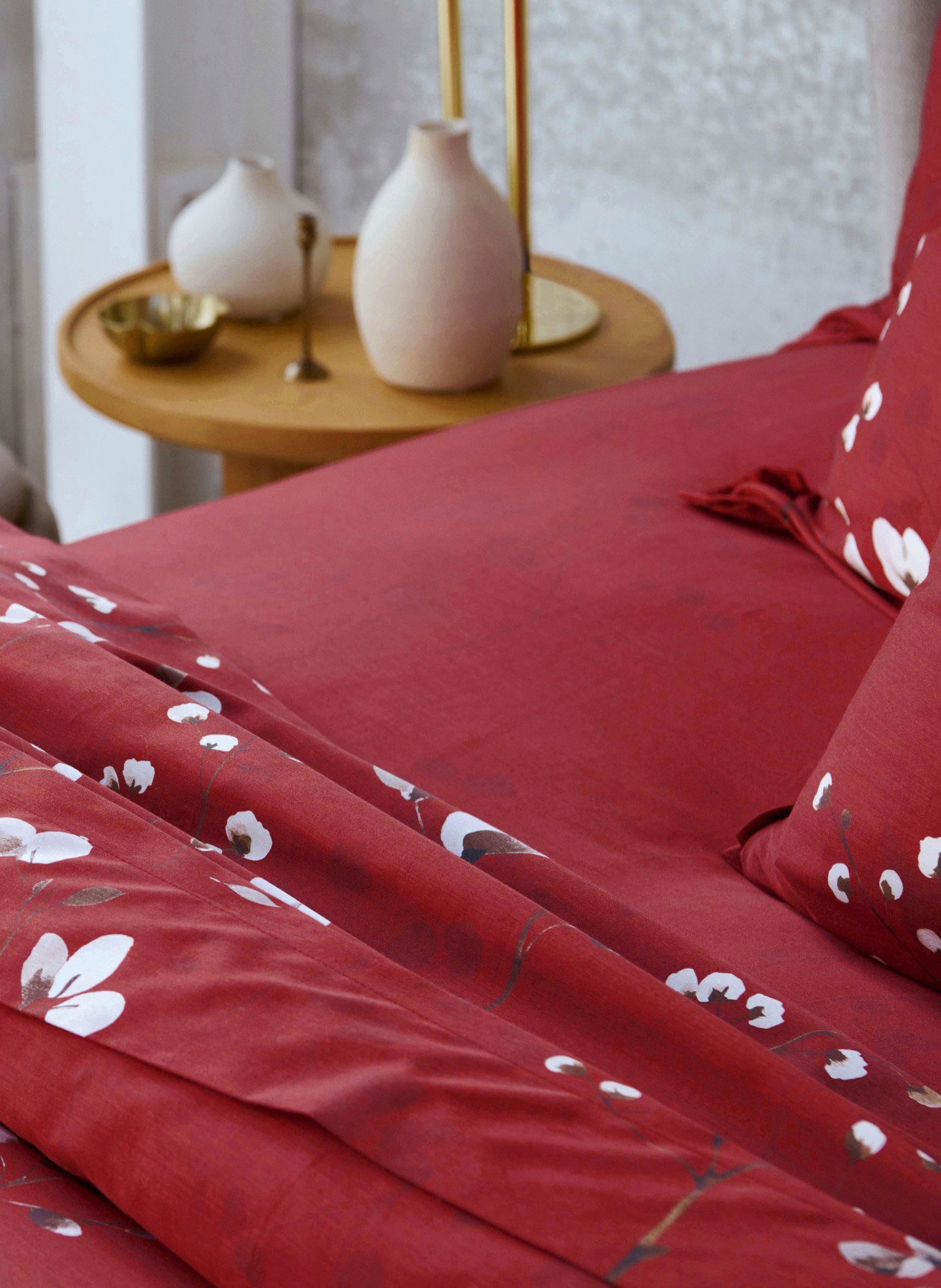 DRAP HOUSSE Minimaliste ANNE DE SOLENE Rouge