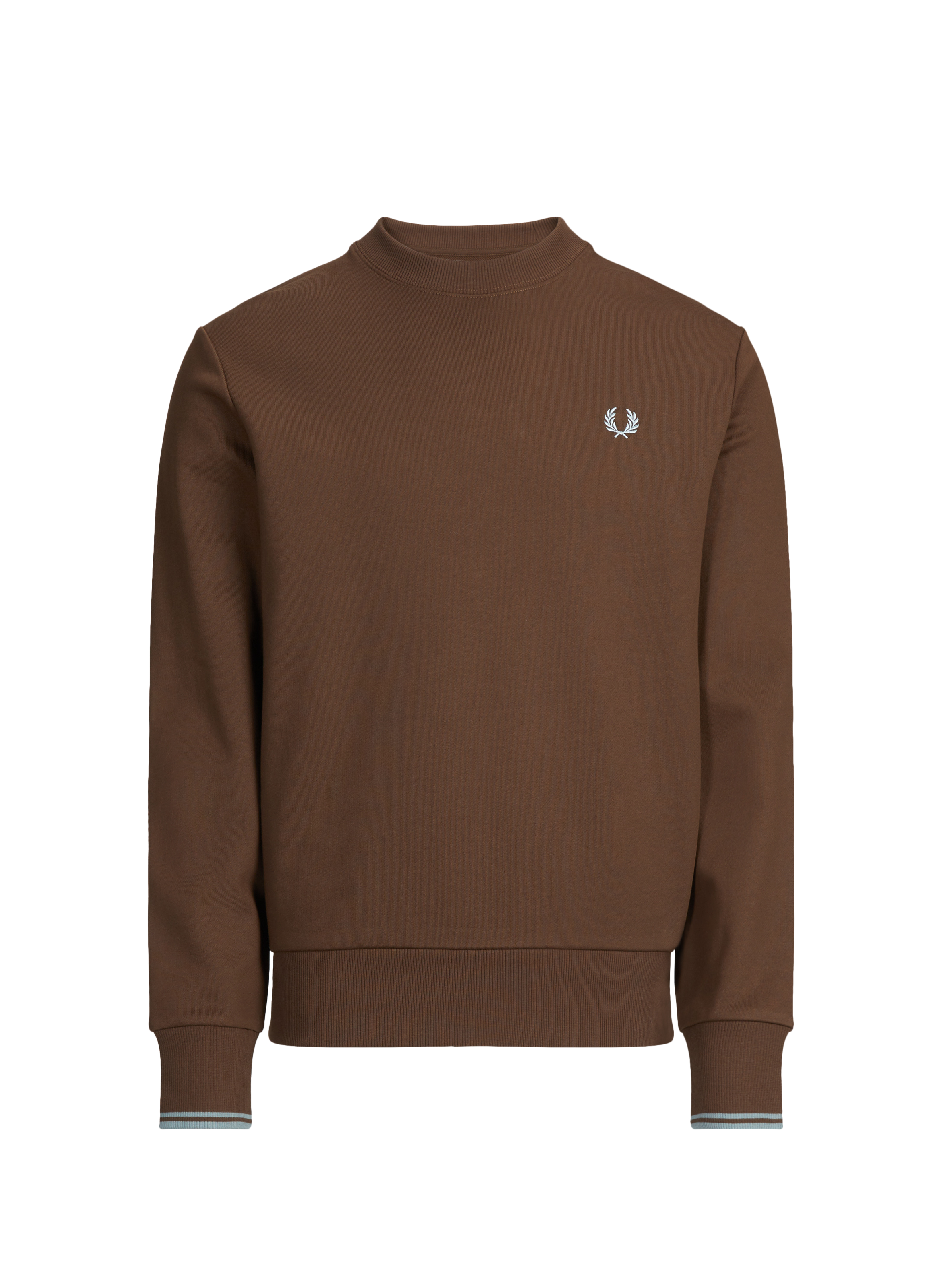Round-neck cotton sweatshirt FRED PERRY Brown