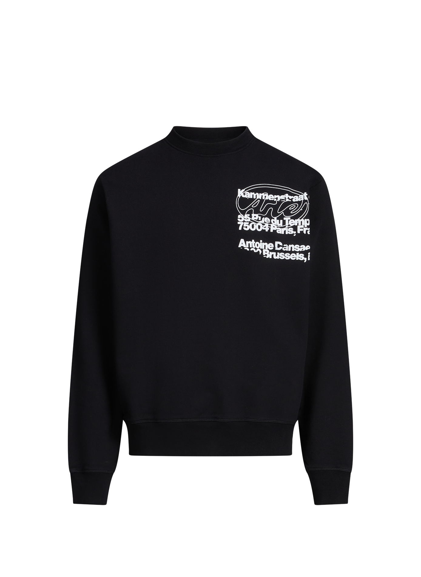 Oversized round neck cotton sweater ARTE ANTWERP Black