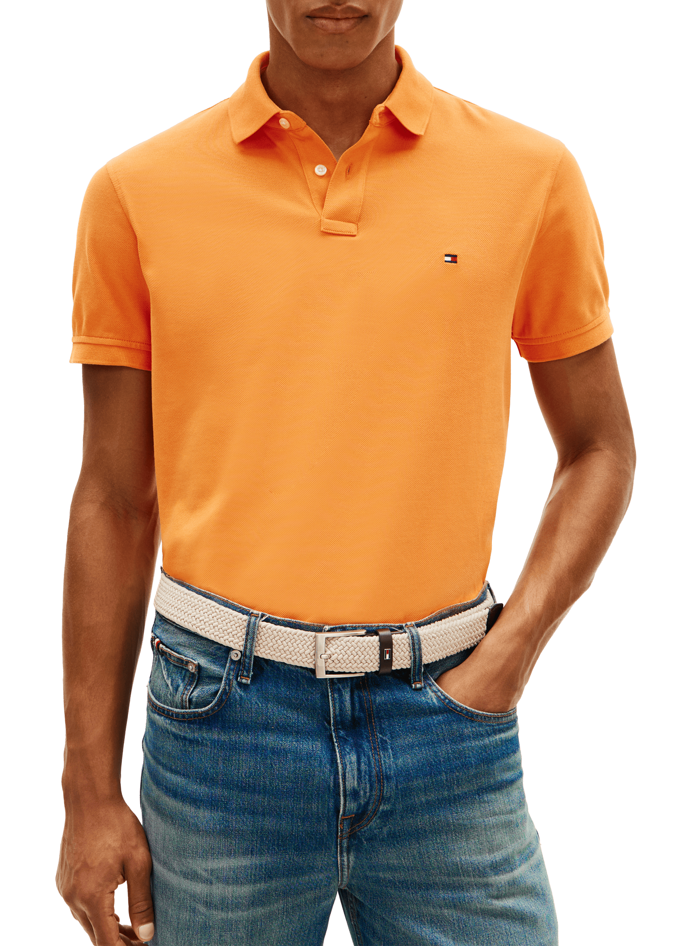 Polo en coton organique TOMMY HILFIGER Orange
